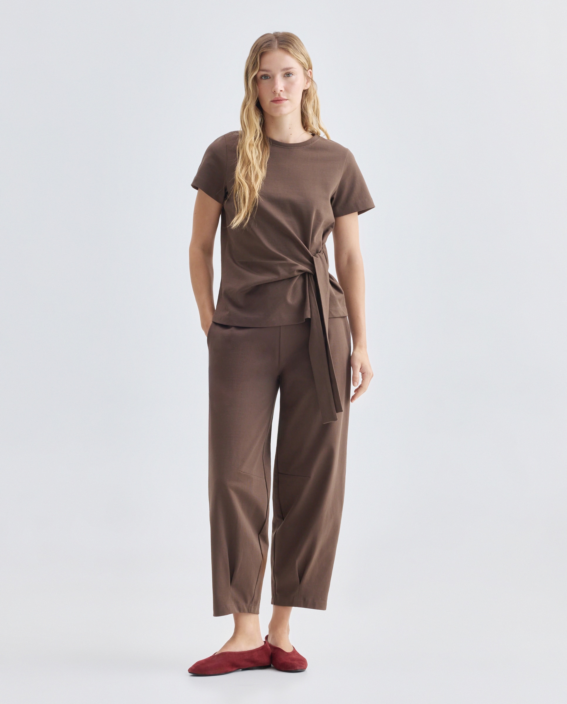 Imagen 0 de Pantalón de punto de mujer ancho