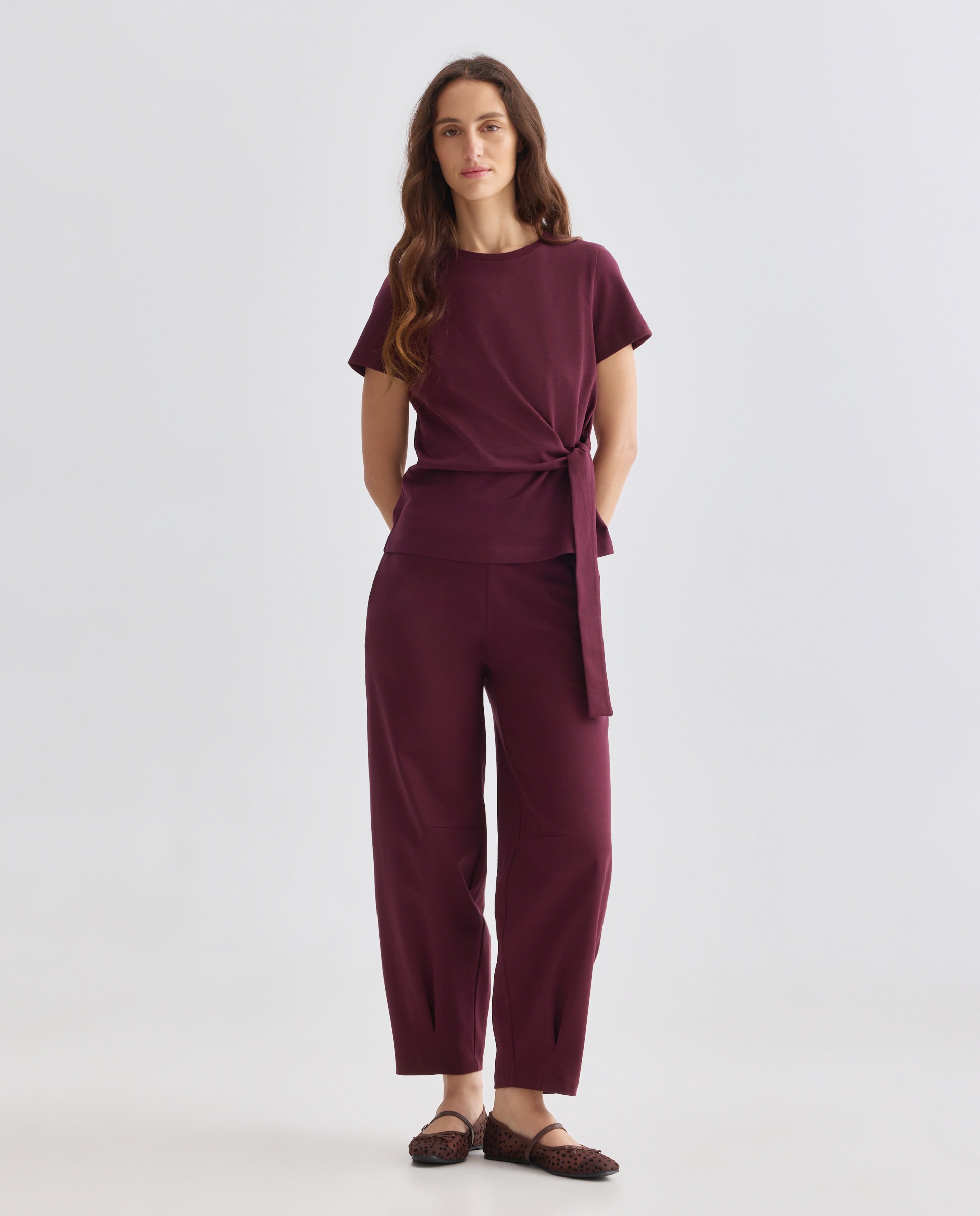 Imagen 0 de Pantalón de punto de mujer ancho