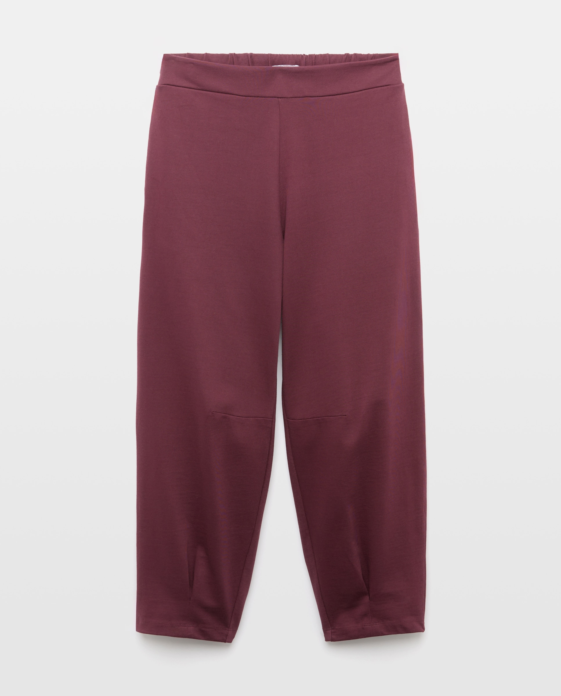 Pantalón de punto de mujer ancho 291 Berenjena-4