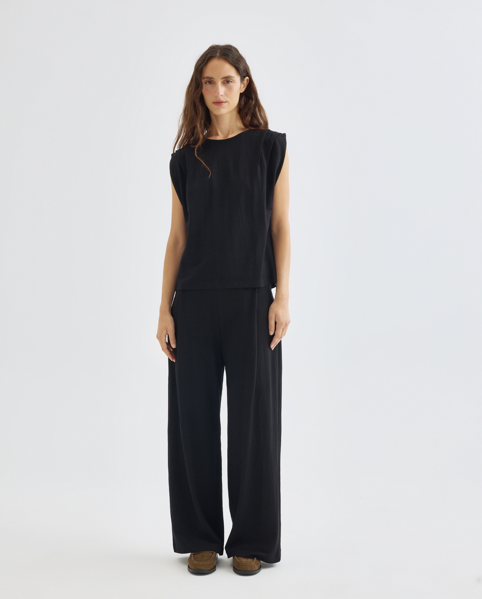 Imagen 0 de Pantalon de punto de mujer ancho
