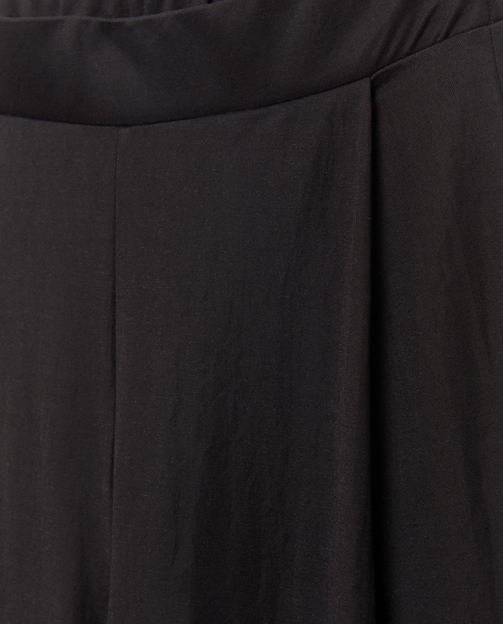 Pantalon de punto de mujer ancho Negro-5