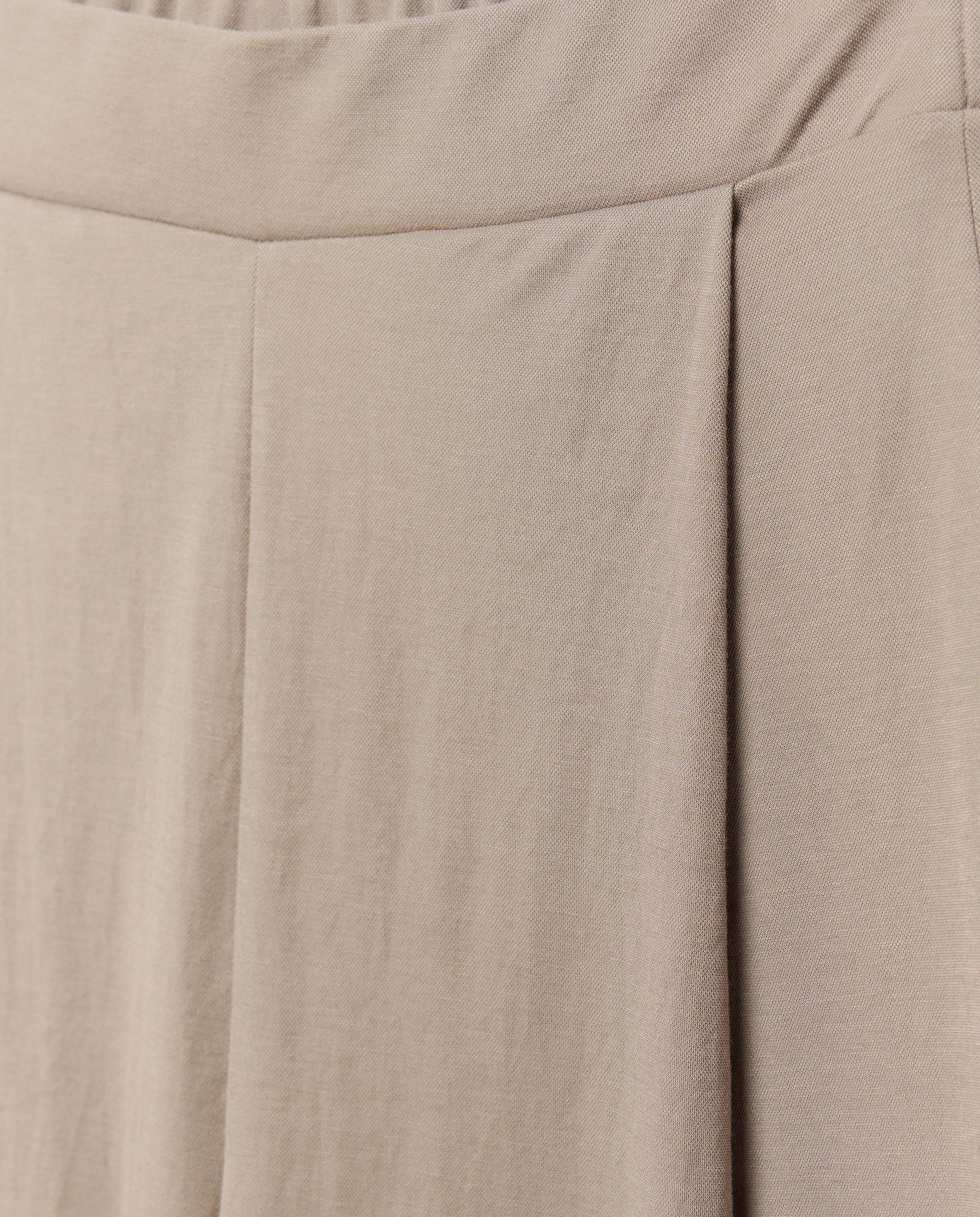 Pantalon de punto de mujer ancho Verde-5