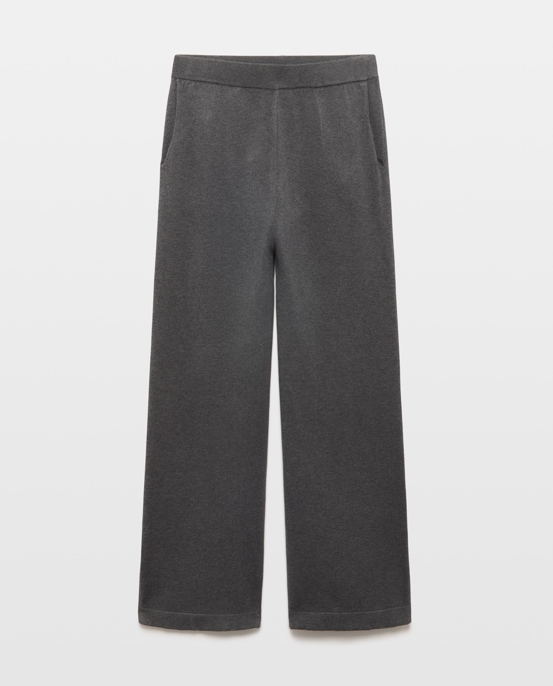 Pantalon de punto de mujer con bolsillos 830 Antracita-4