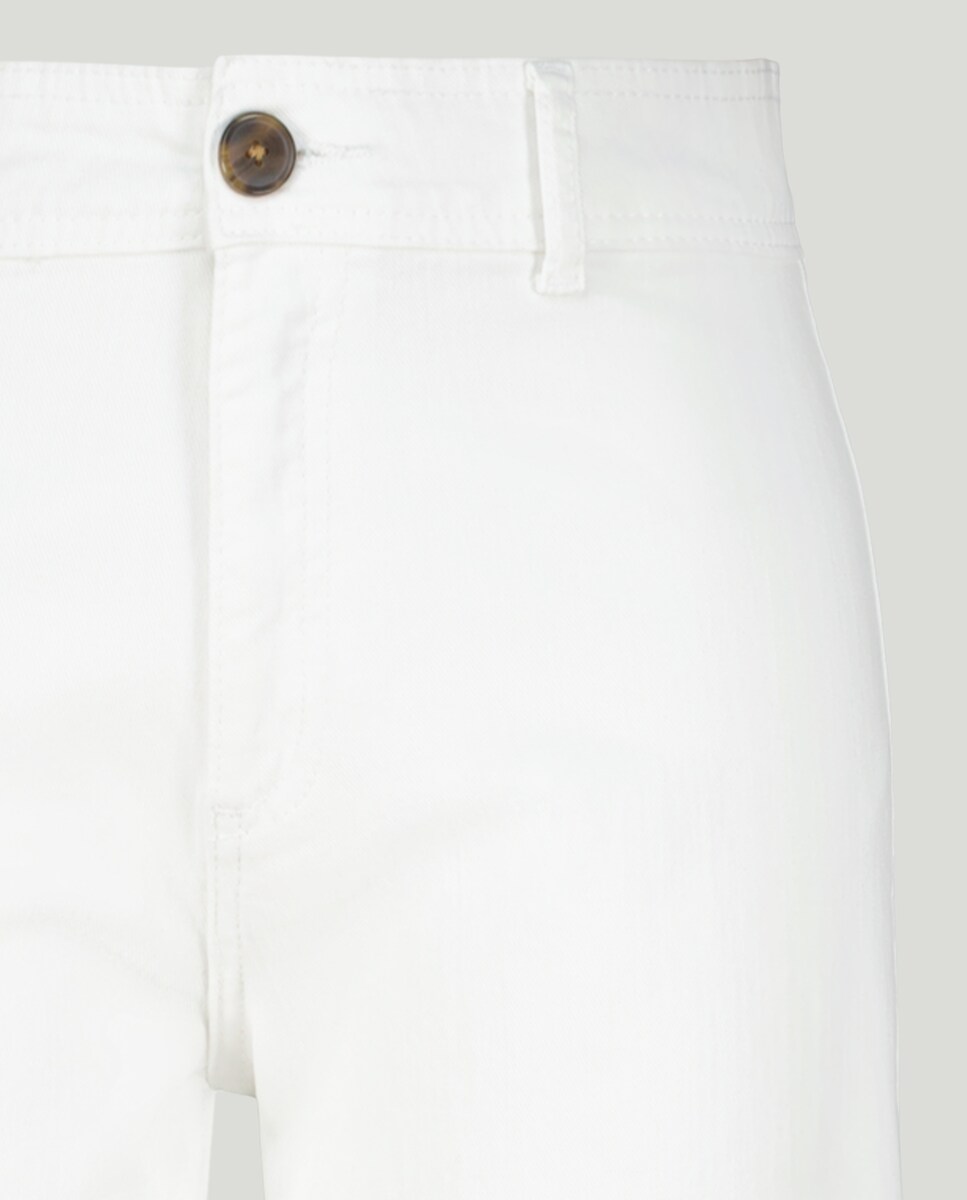 Pantalón culotte de sarga de mujer 120 Crudo-5