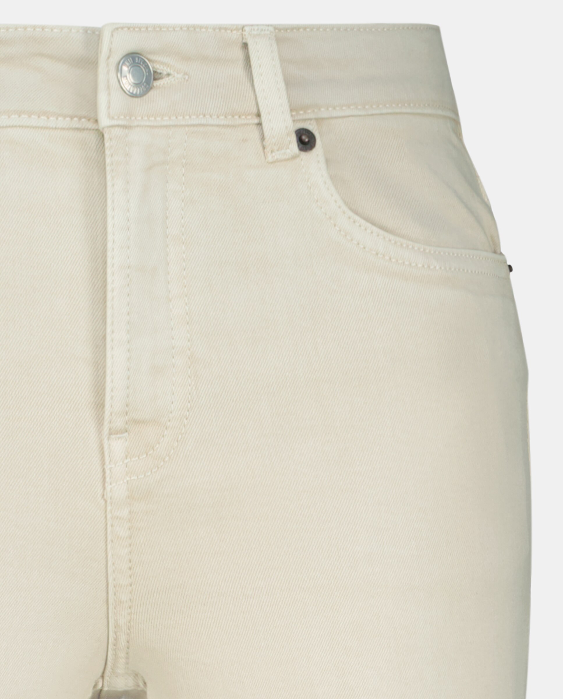 Pantalón cropped flare sarga de mujer Beige-5