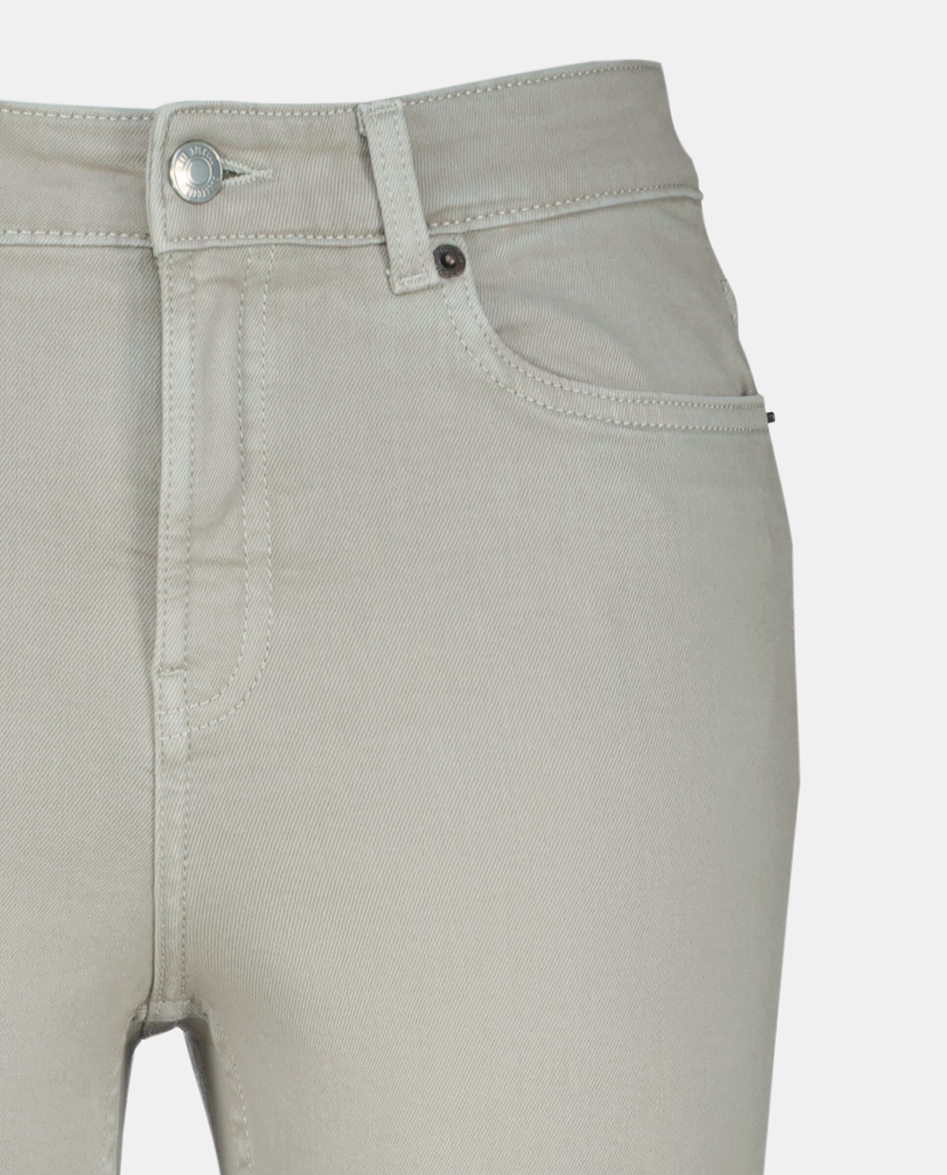 Pantalón cropped flare sarga de mujer Gris claro-5