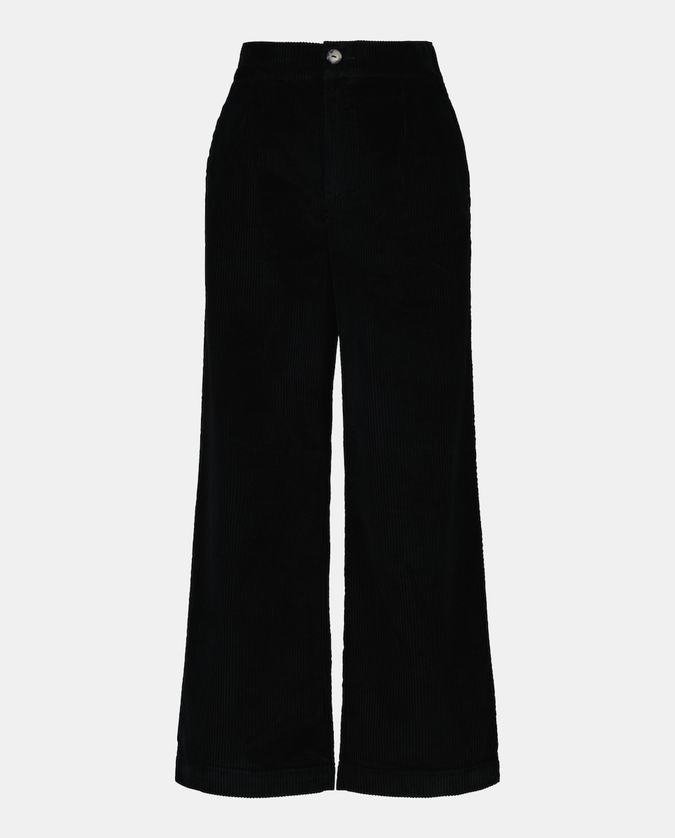 Pantalón palazzo de mujer Negro-4