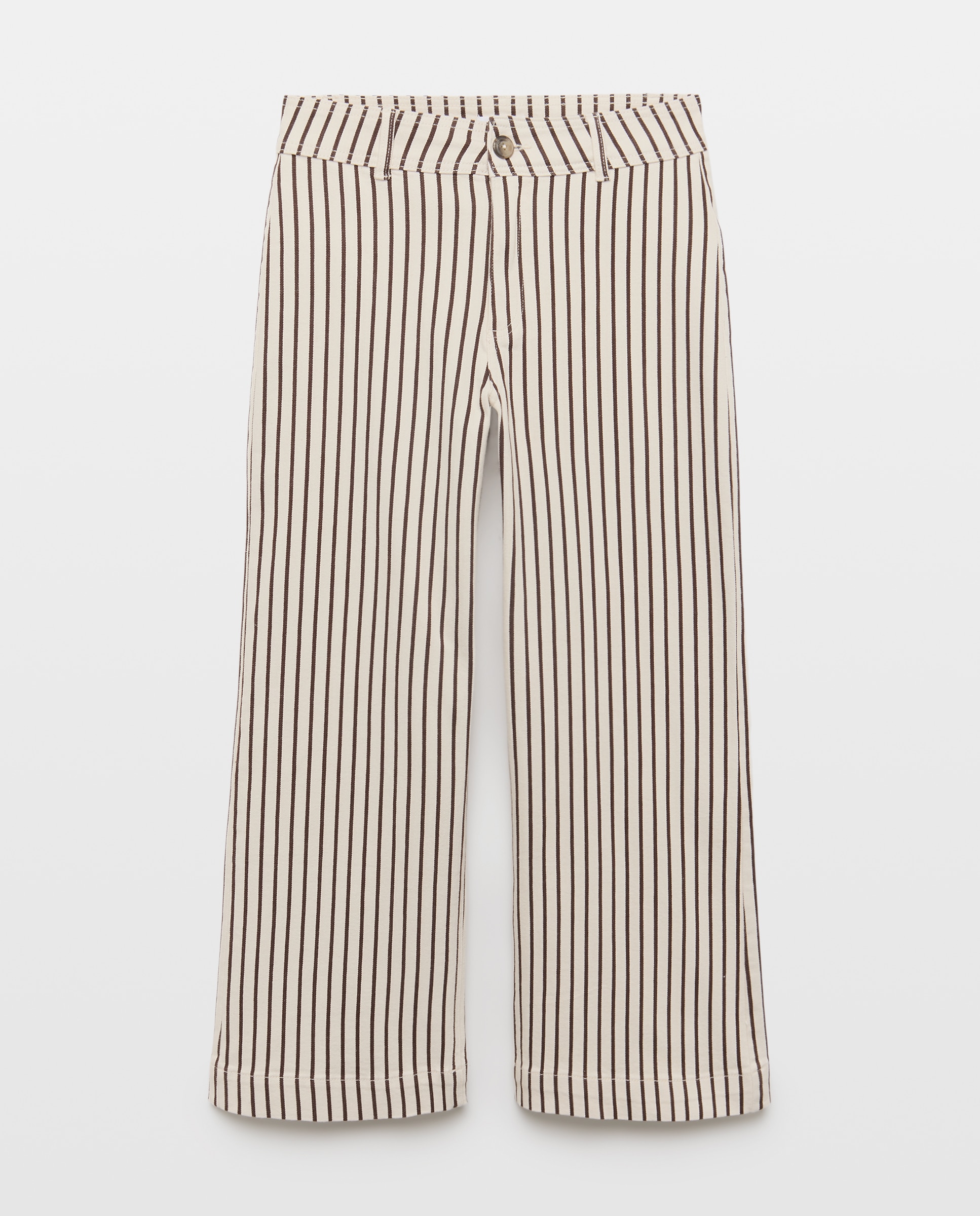 Pantalón de mujer culotte de rayas Marrón-4