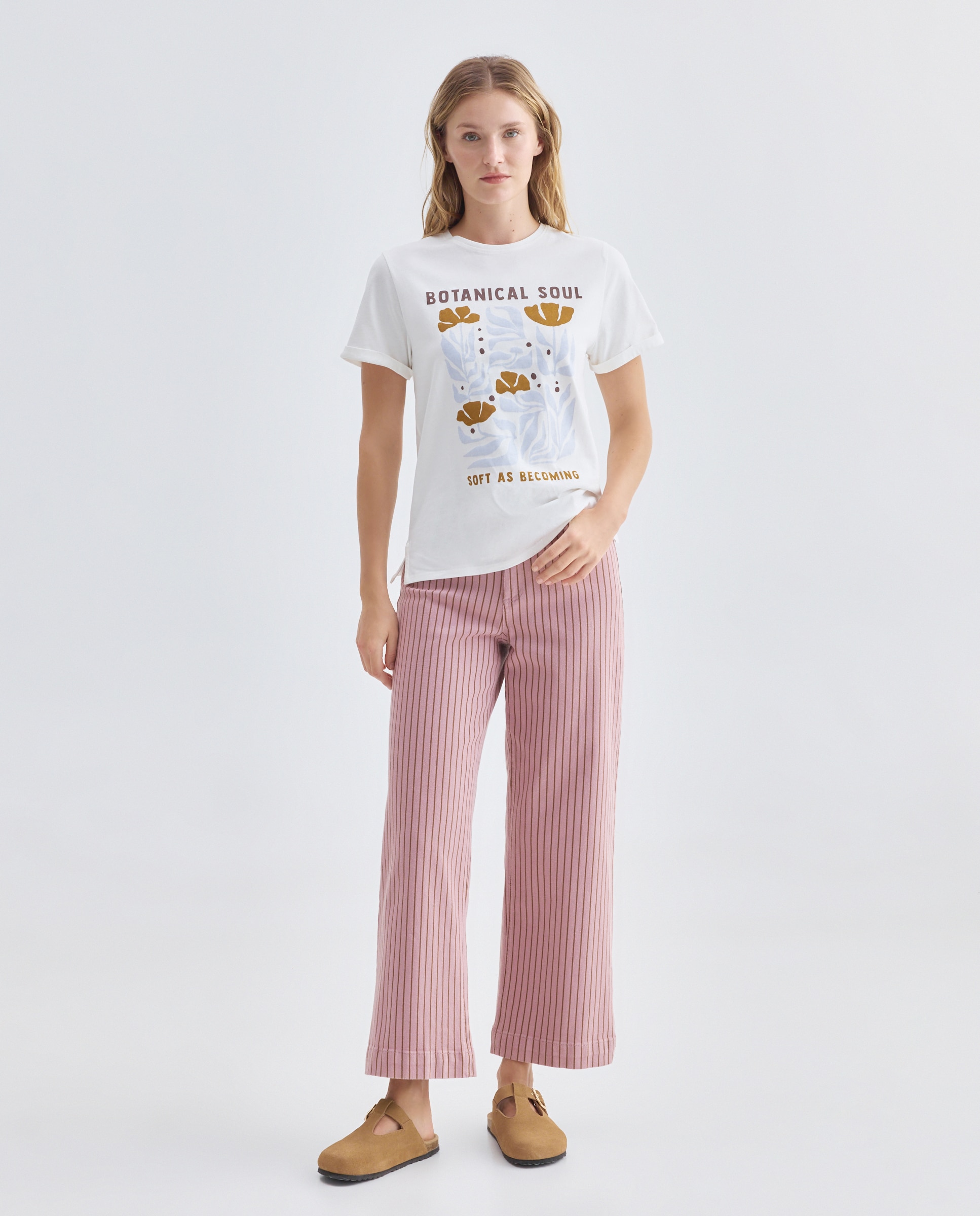 Imagen 0 de Pantalón de mujer culotte de rayas
