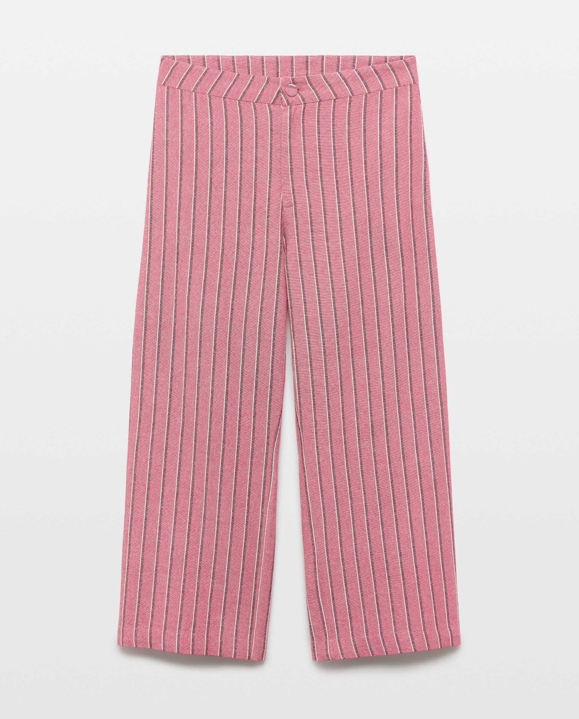 Pantalón de mujer de rayas total look Rosa-4