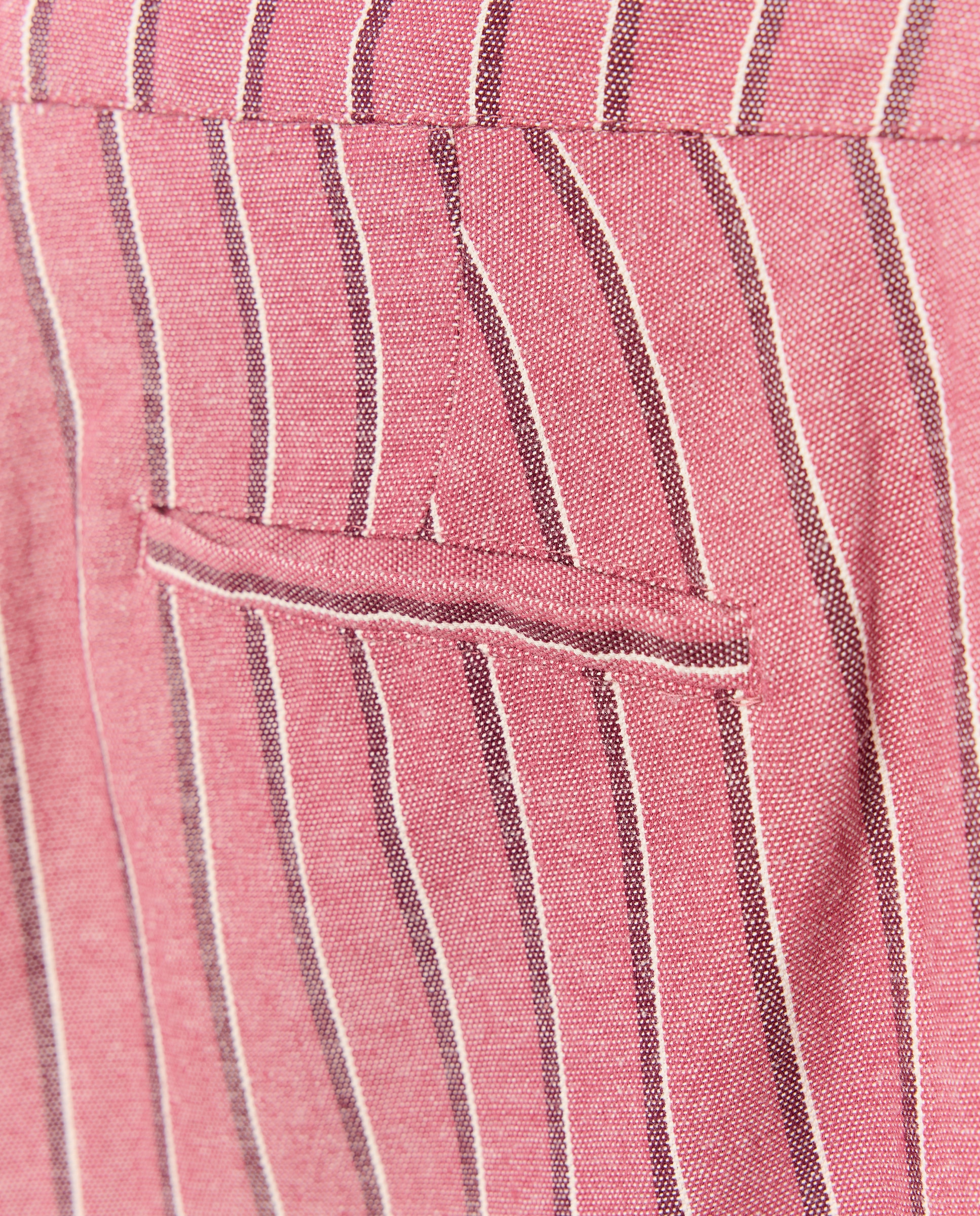 Pantalón de mujer de rayas total look Rosa-5