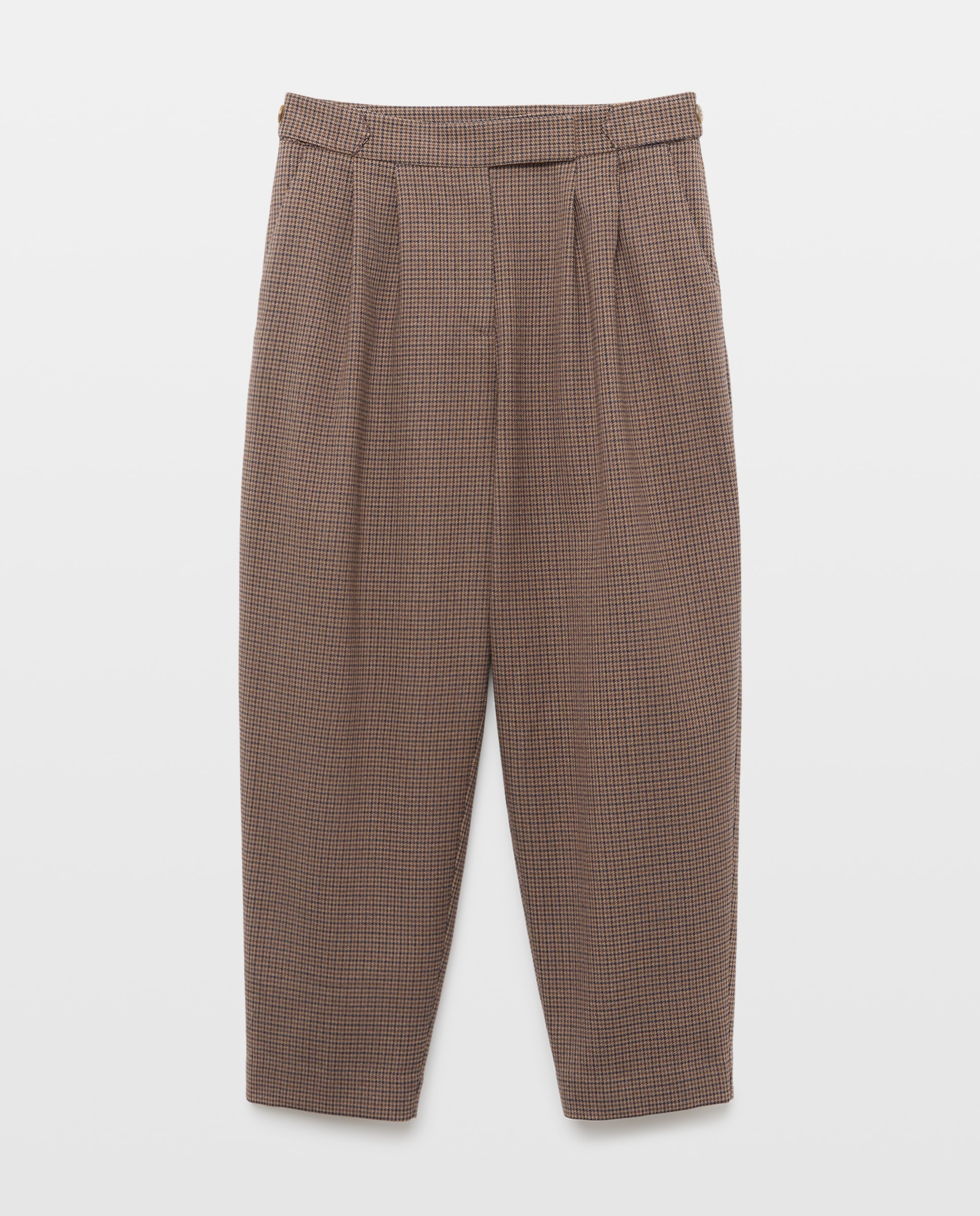Pantalón de mujer de pinzas de rayas total look Azul-4