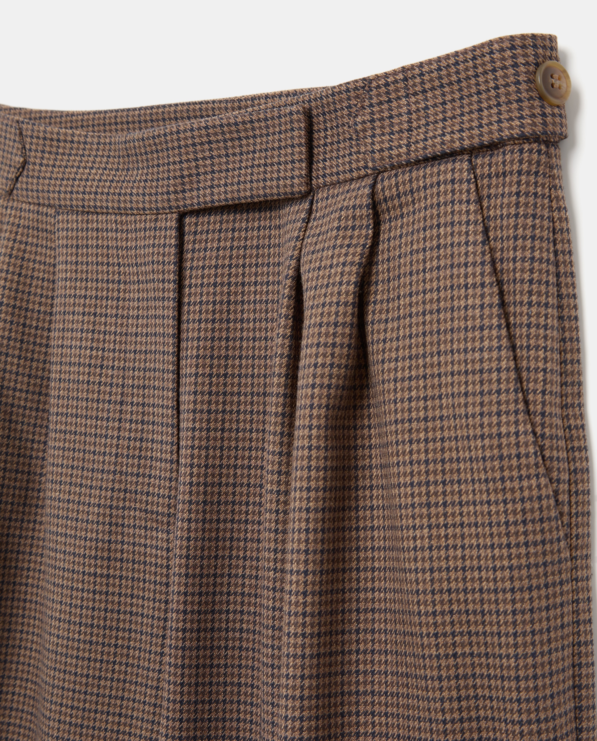 Pantalón de mujer de pinzas de rayas total look Azul-5