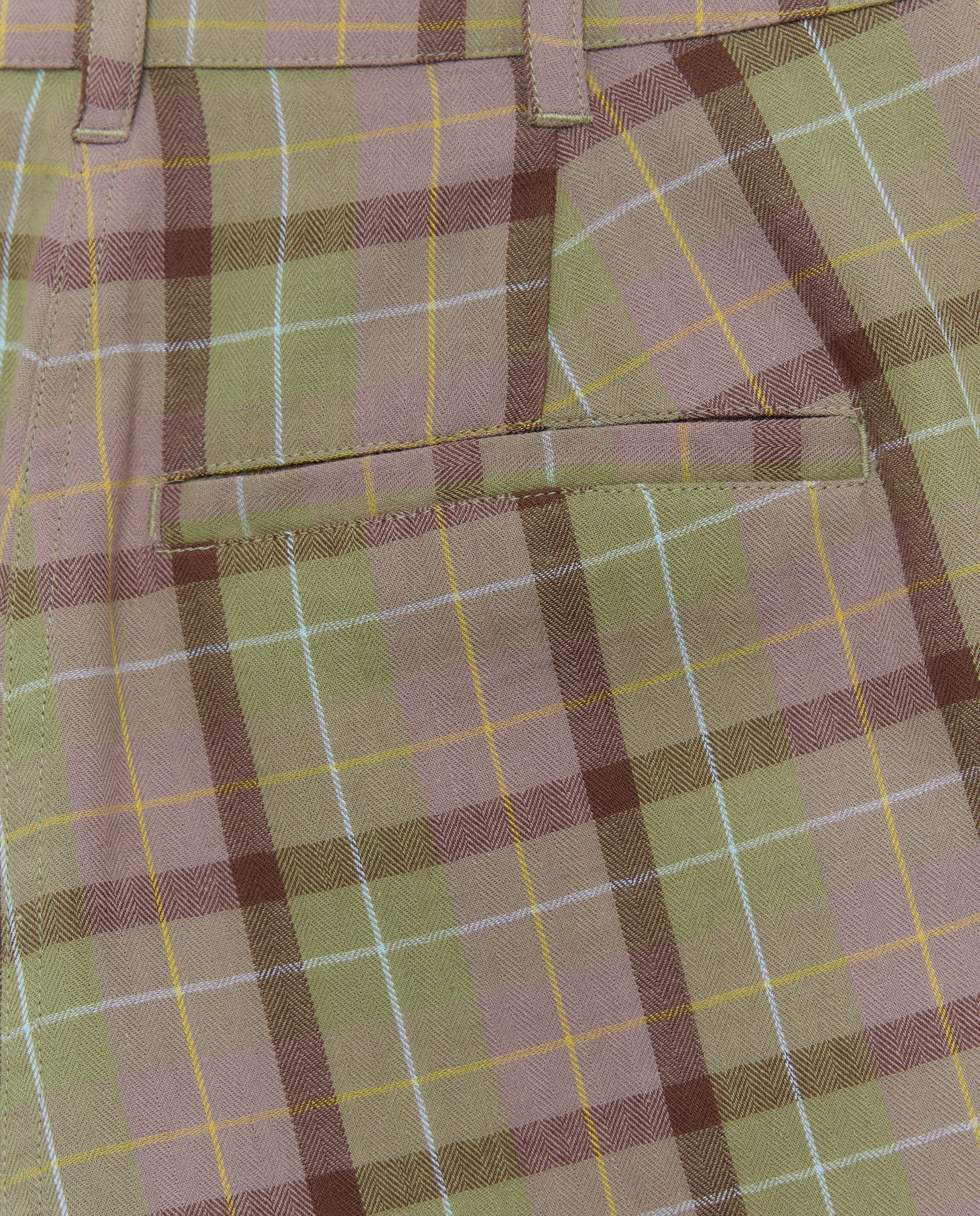 Pantalón de mujer de cuadros recto total look Rosa-5