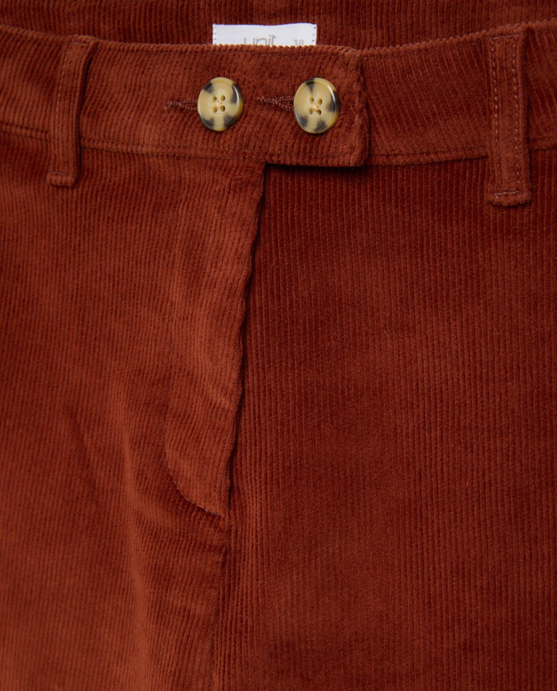 Pantalón de mujer culotte de pana Rojo-5