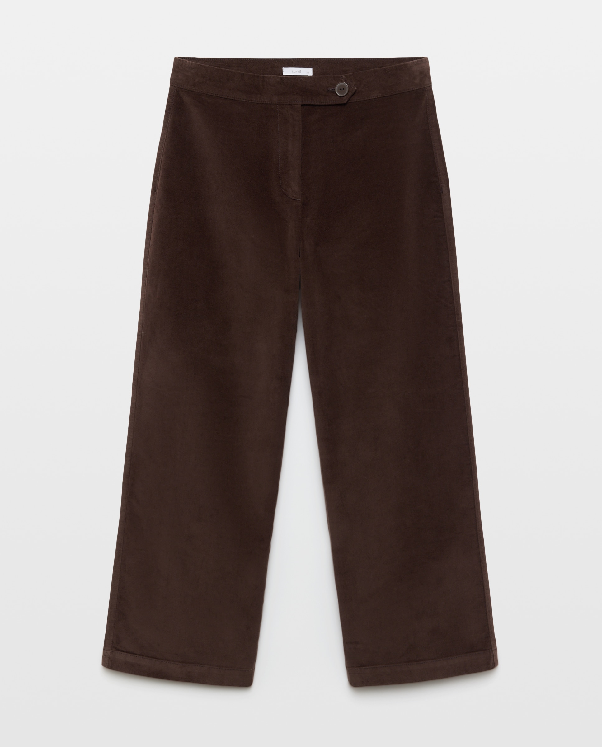 Pantalón de mujer recto velvet total look Chocolate-4