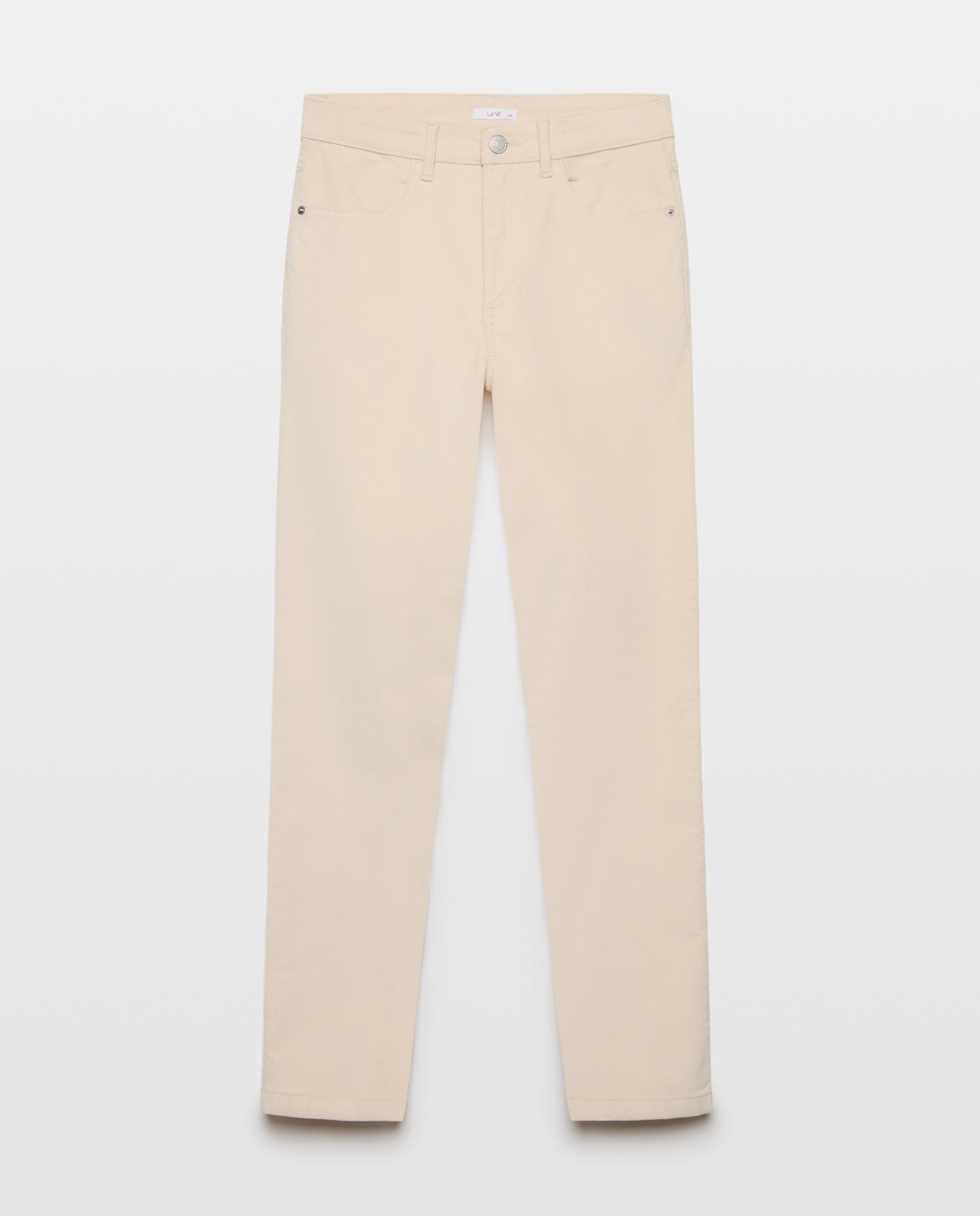 Pantalón de mujer de pana skinny 120 Crudo-4