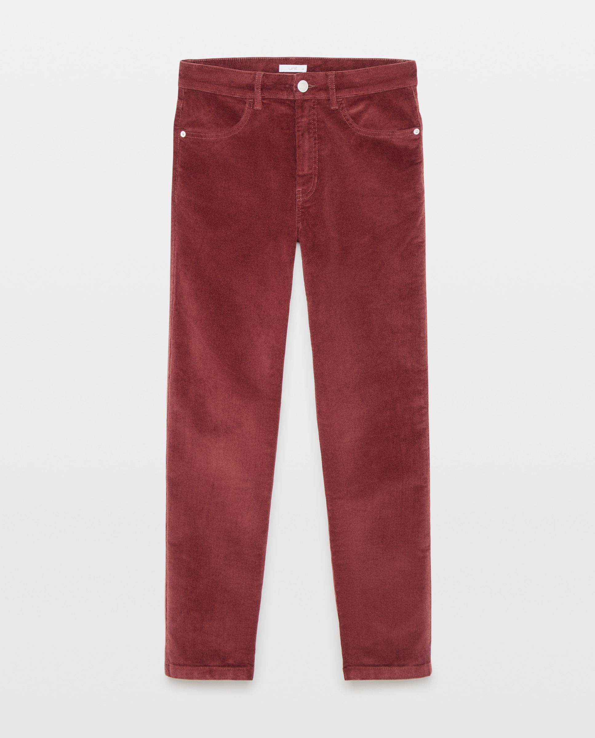 Pantalón de mujer de pana skinny Carmín-4