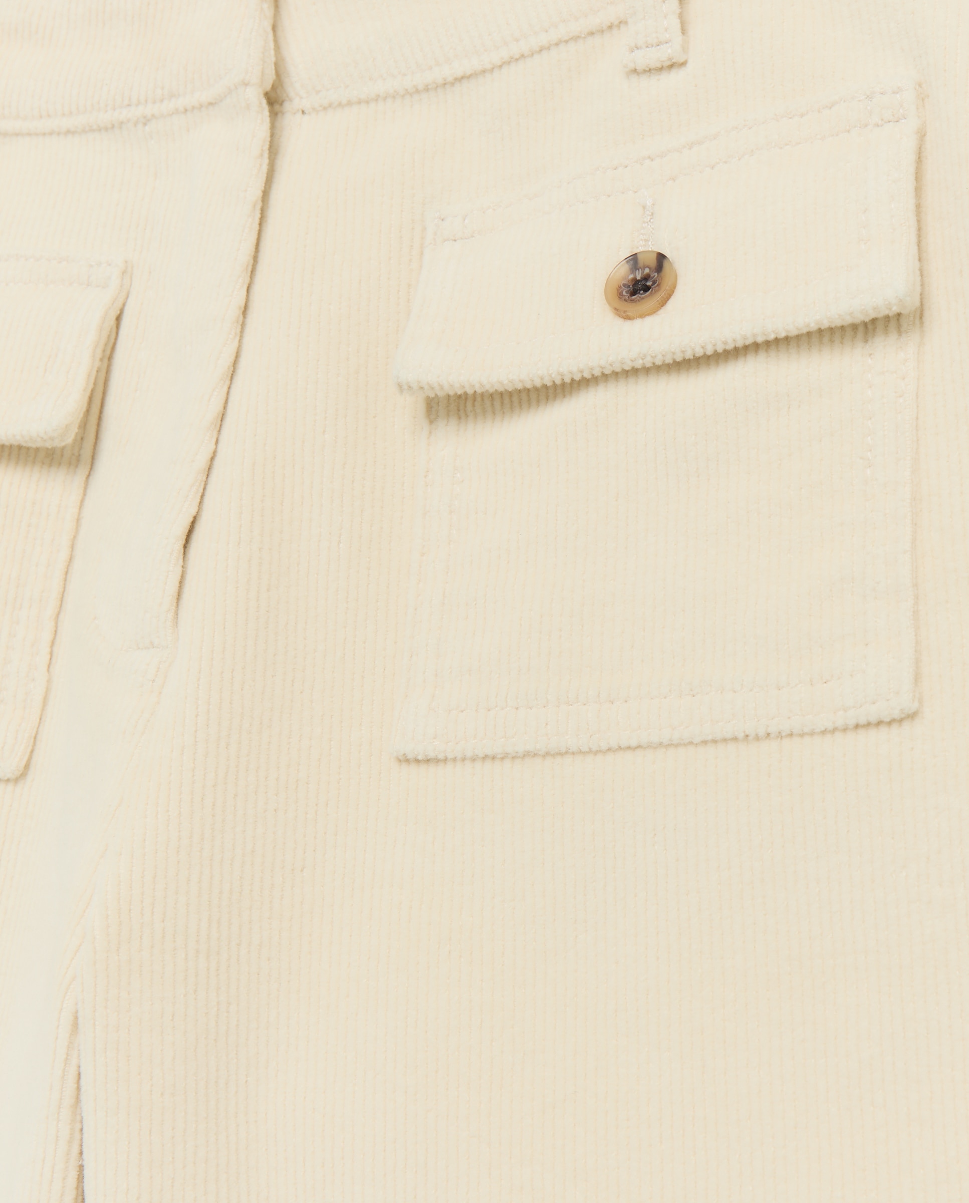 Pantalón de mujer wide-leg de pana 120 Crudo-5