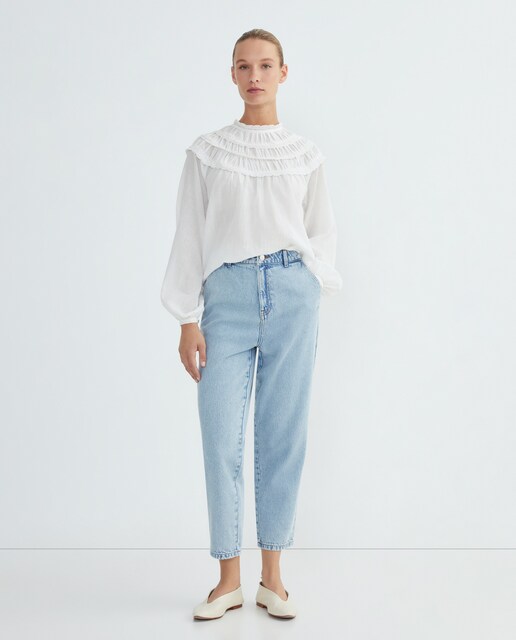 Imagen 0 de Pantalón denim slouchy de mujer