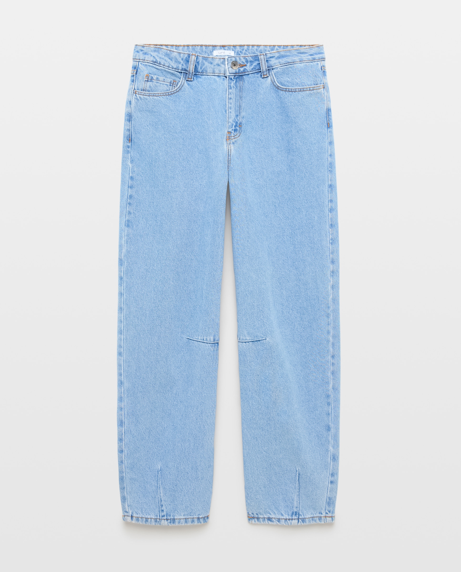 Pantalón de mujer denim barrel Cerúleo-4
