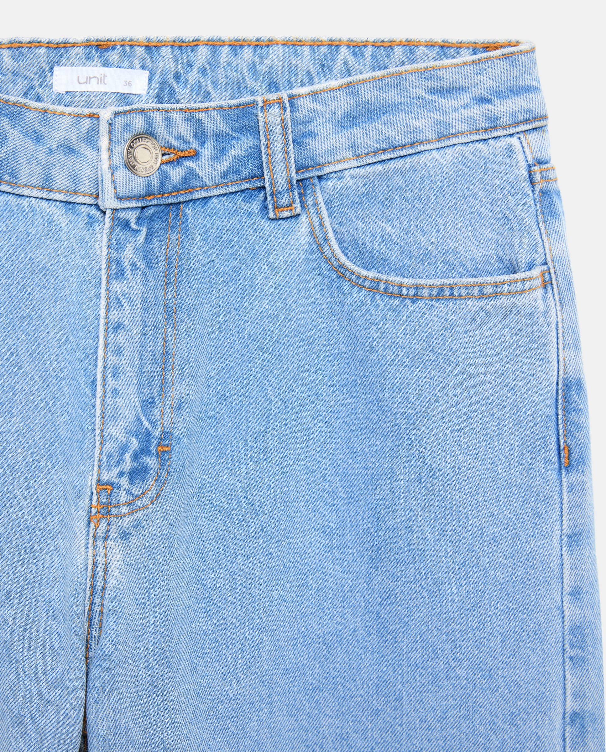 Pantalón de mujer denim barrel Cerúleo-5