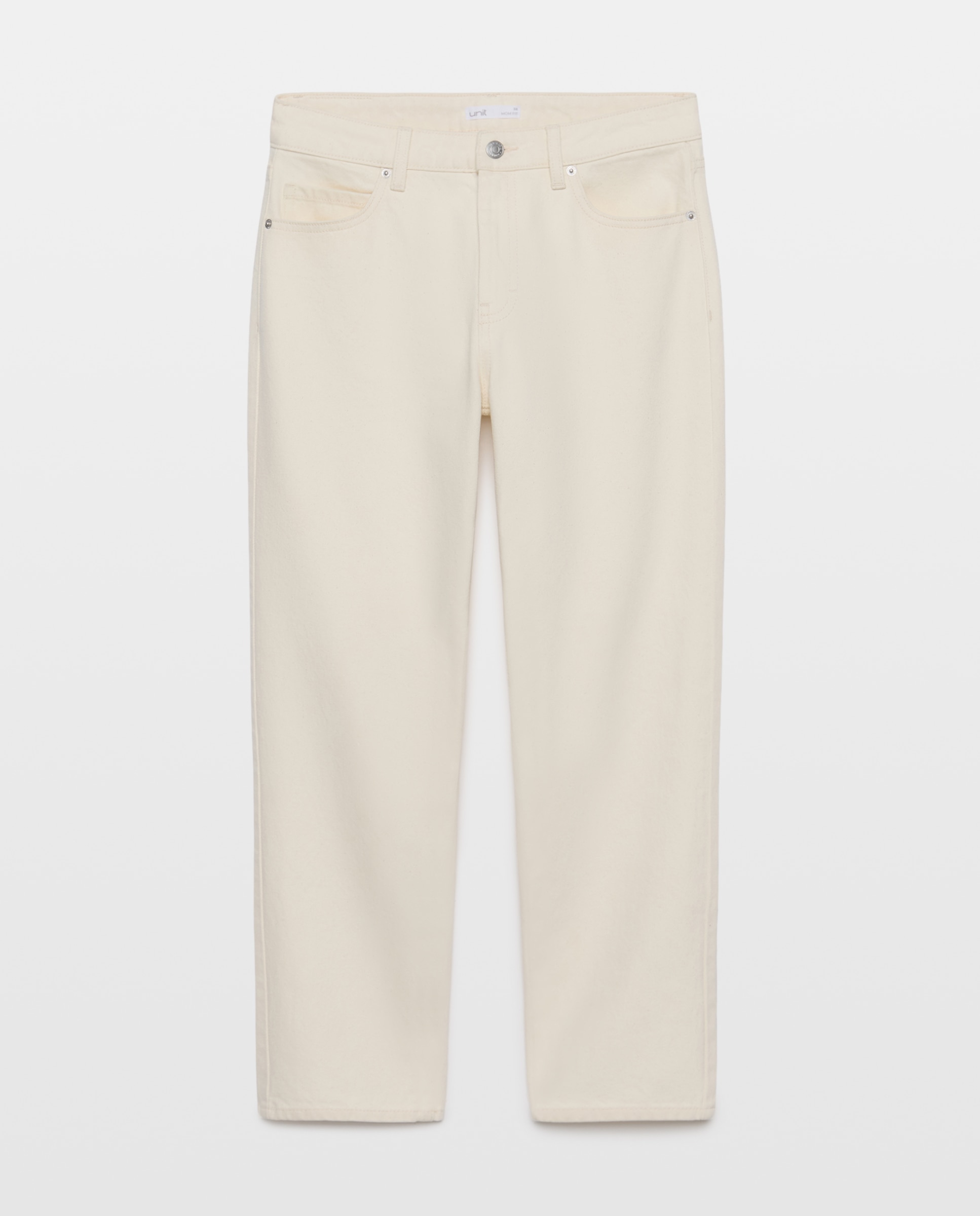 Pantalón de mujer denim mom 120 Crudo-4