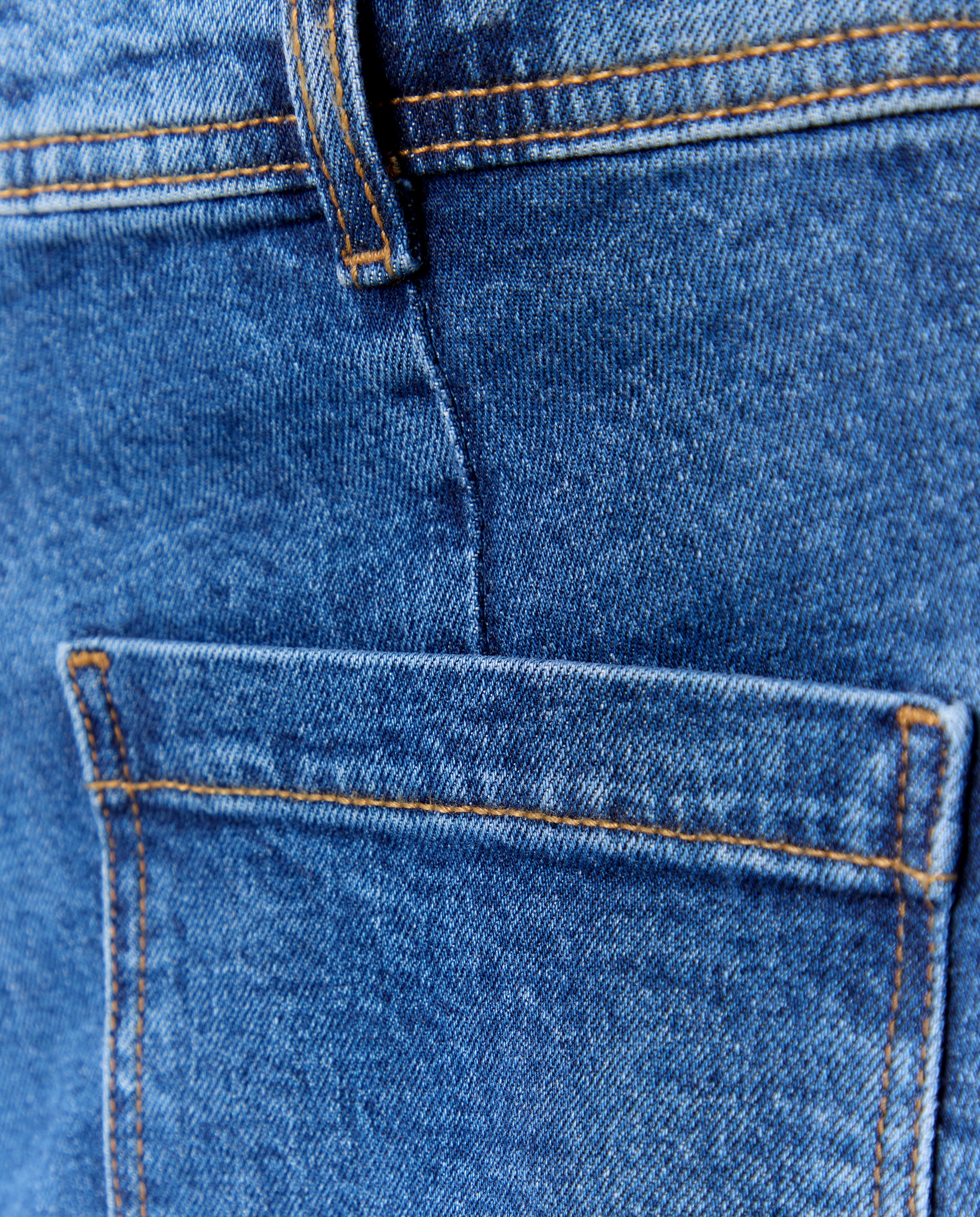 Pantalón de mujer denim culotte Azul Suave-5