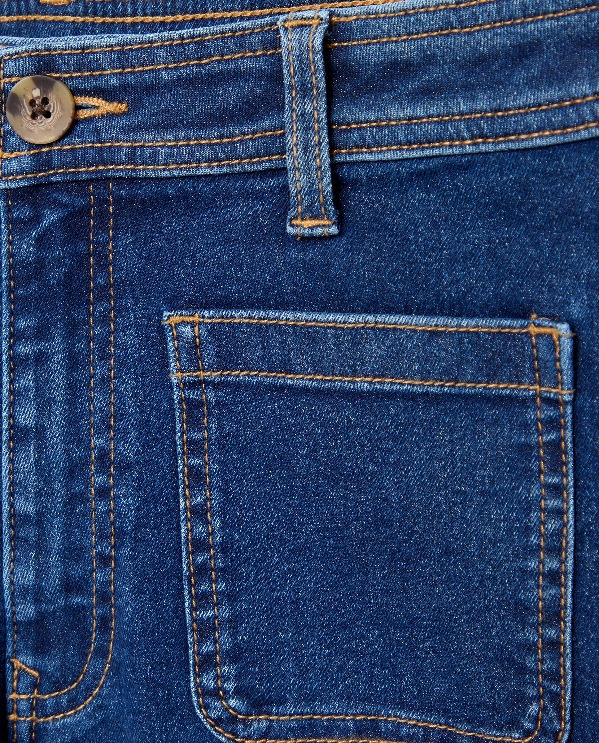 Pantalón de mujer denim wide-leg con bolsillos Azul Suave-5