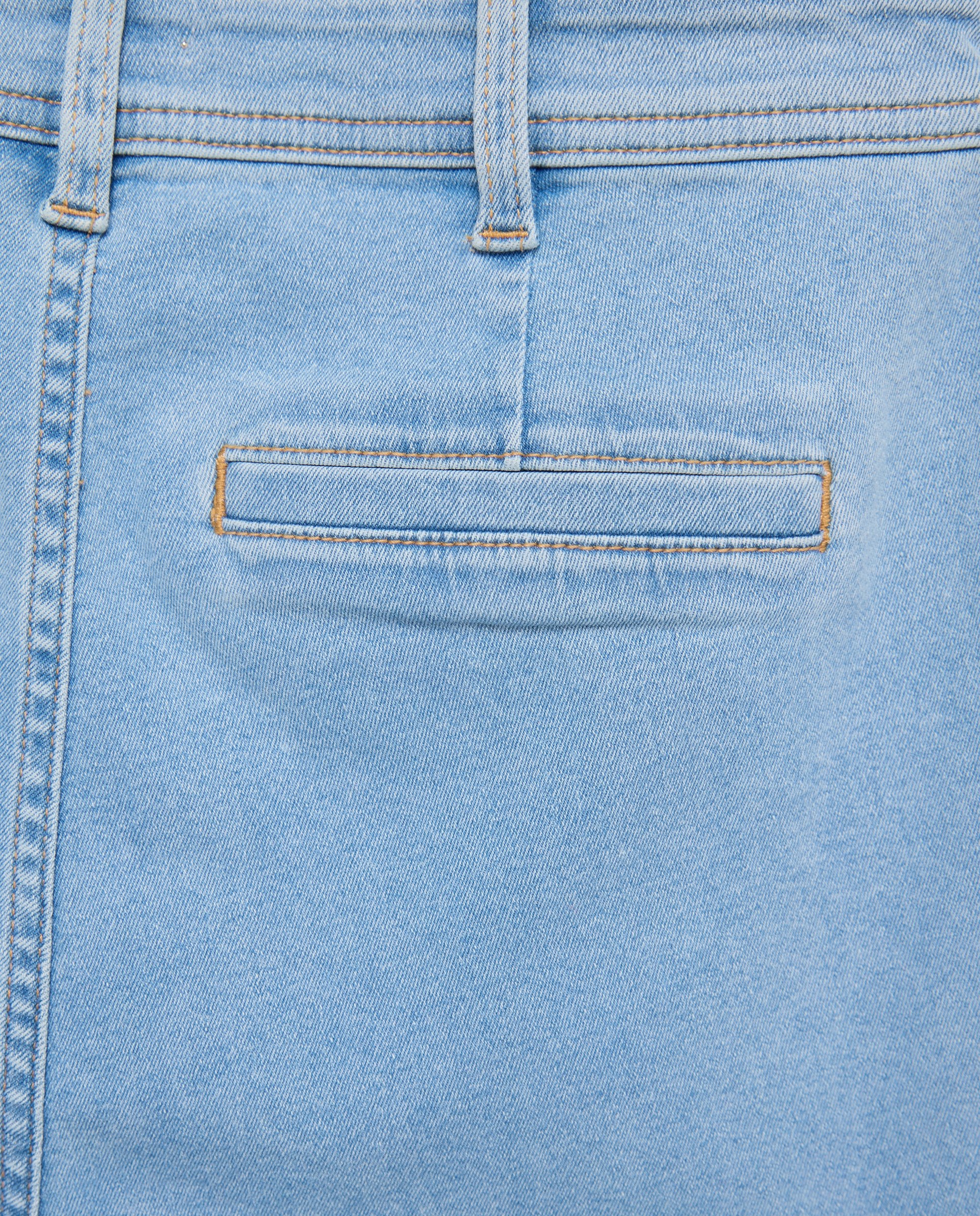 Pantalón de mujer denim wide-leg con nervio Cerúleo-5