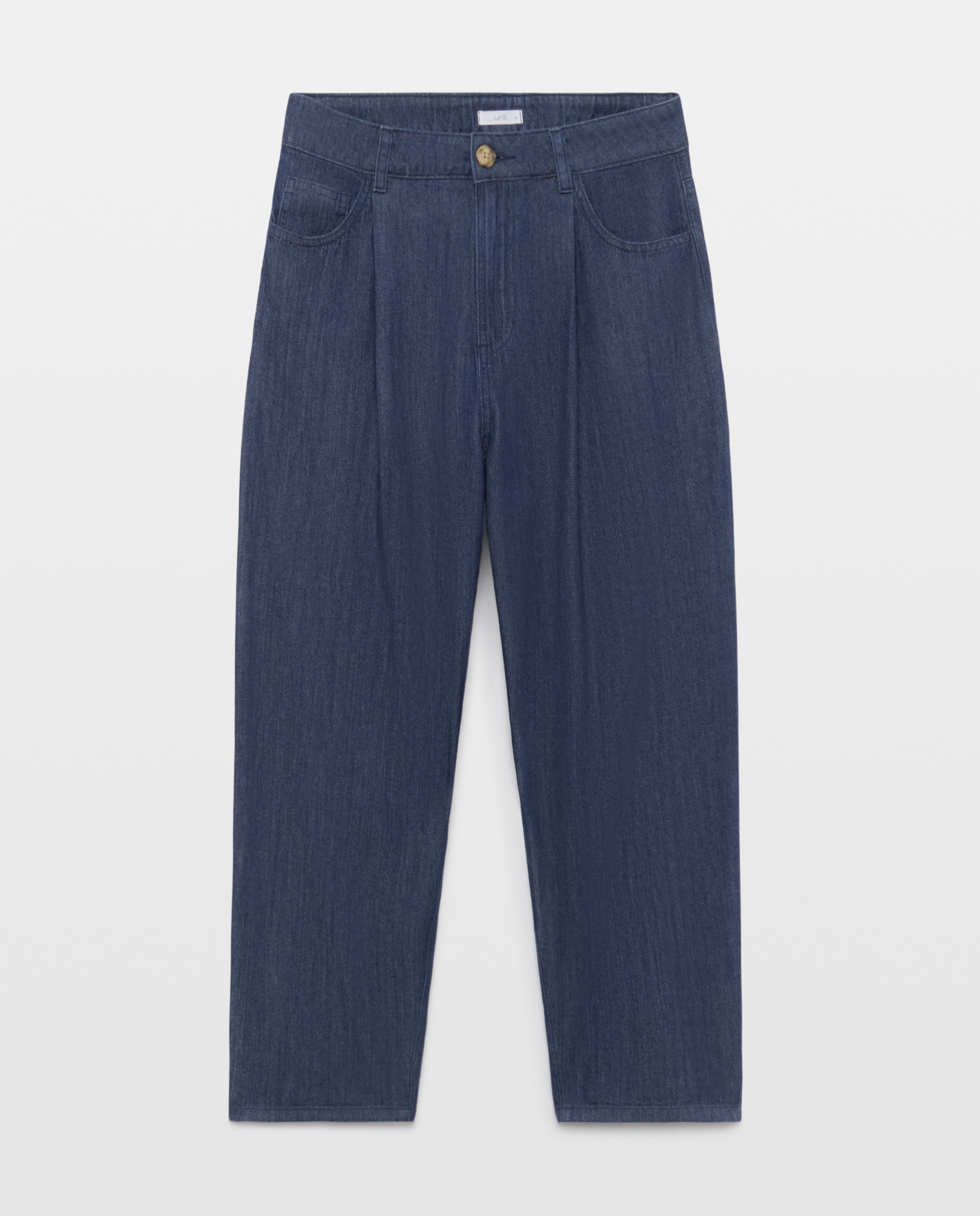 Pantalón de mujer denim balloon total look Azul pálido-4