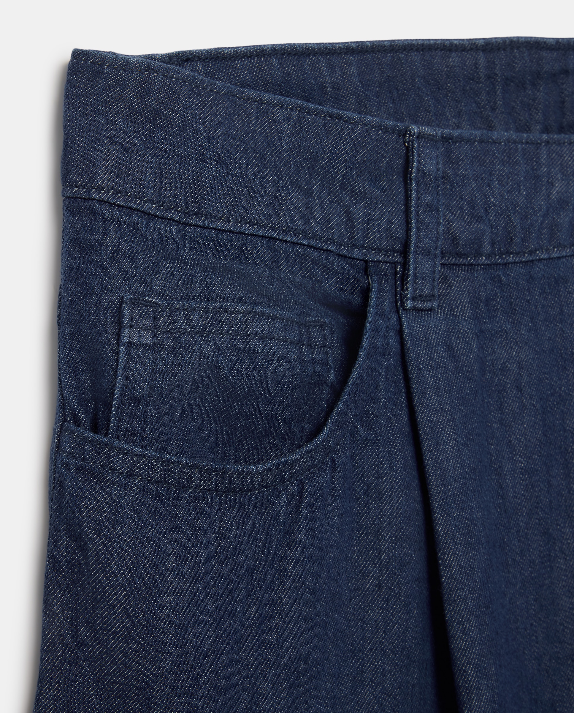 Pantalón de mujer denim balloon total look Azul pálido-5