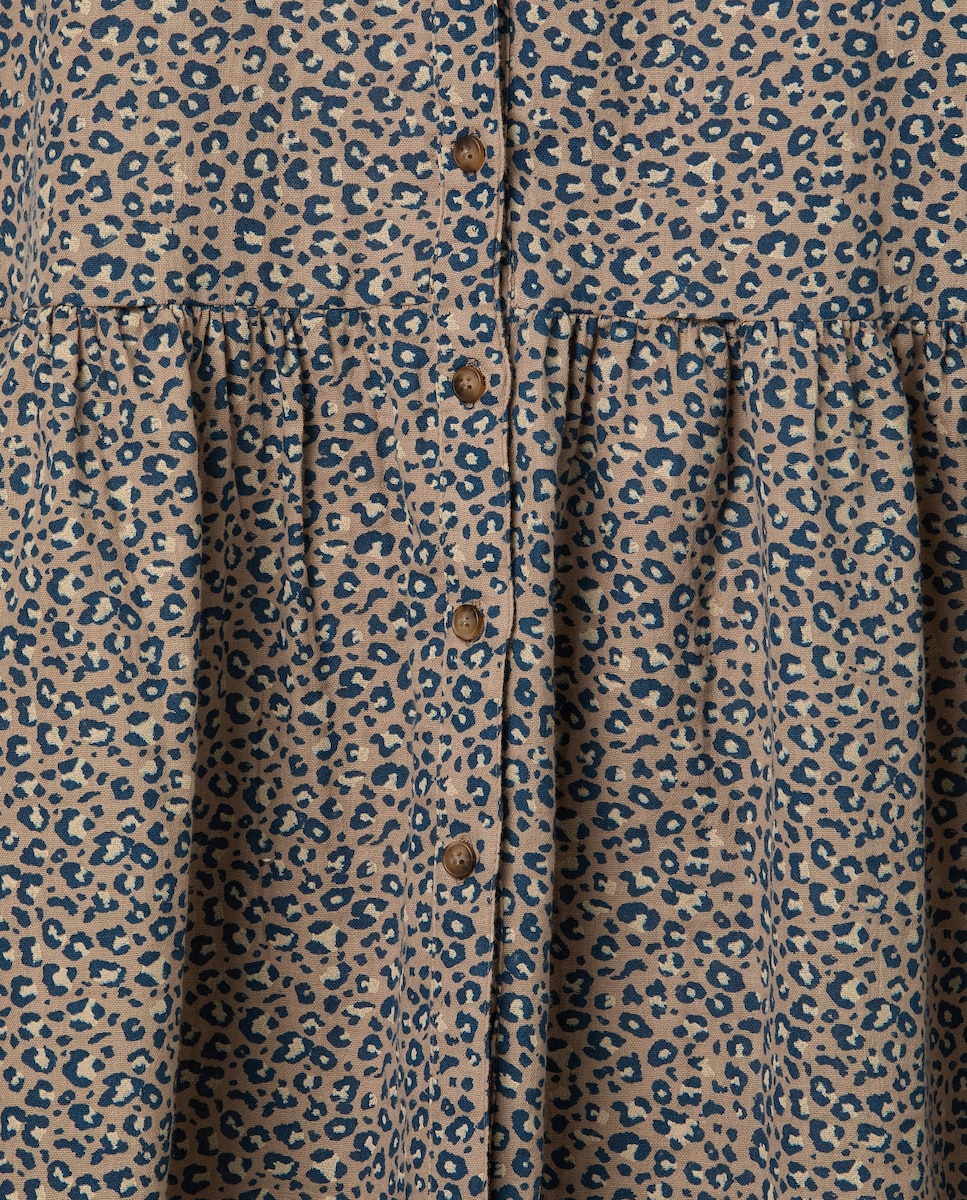 Vestido de mujer estampado 04-Marrón-5