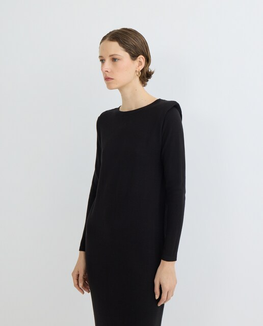 Imagen 0 de Vestido de mujer de punto midi manga larga