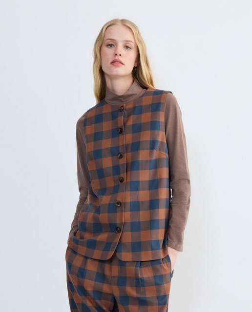 Imagen 0 de Chaleco de mujer sastrero combinado