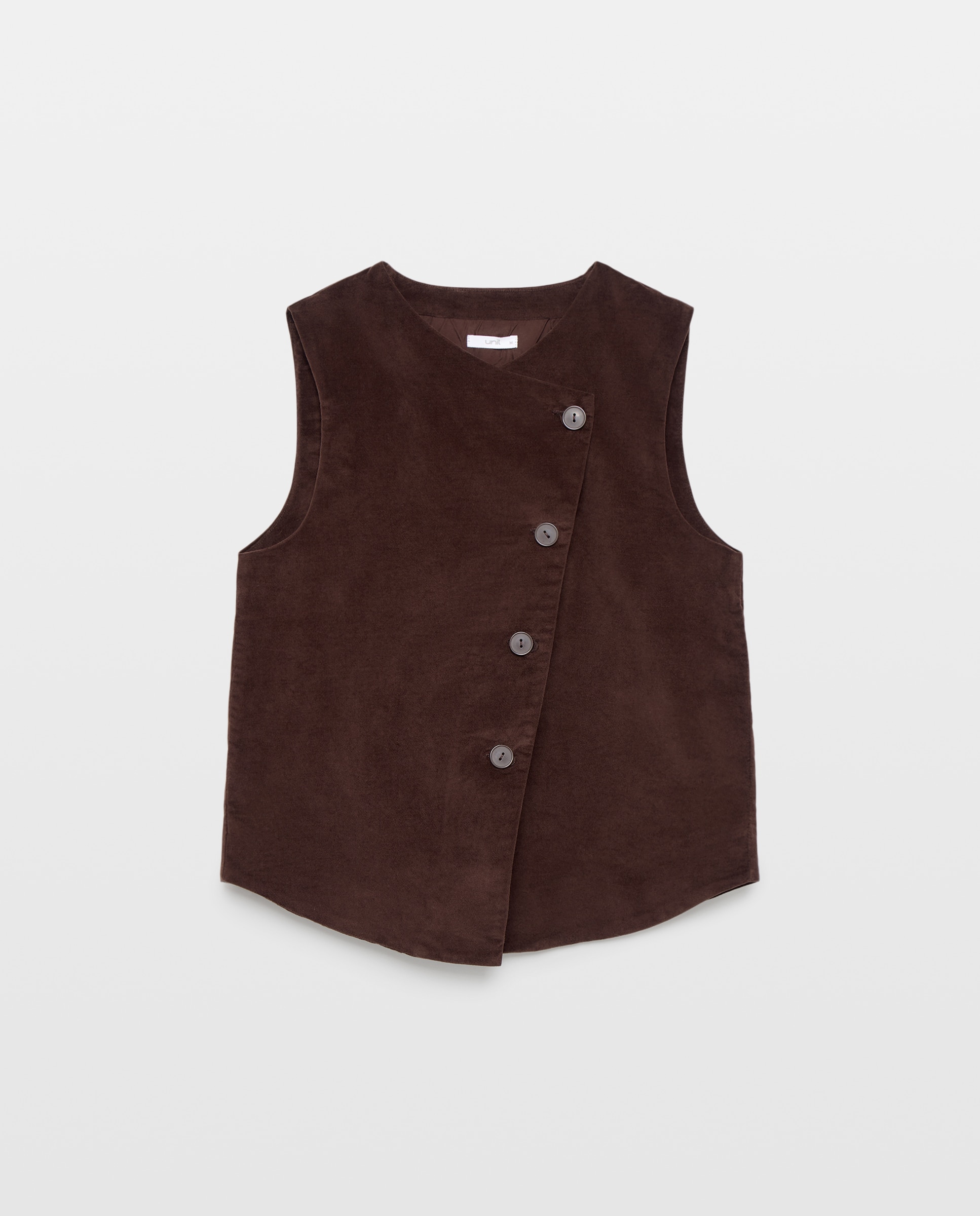 Chaleco de mujer velvet total look Chocolate-4