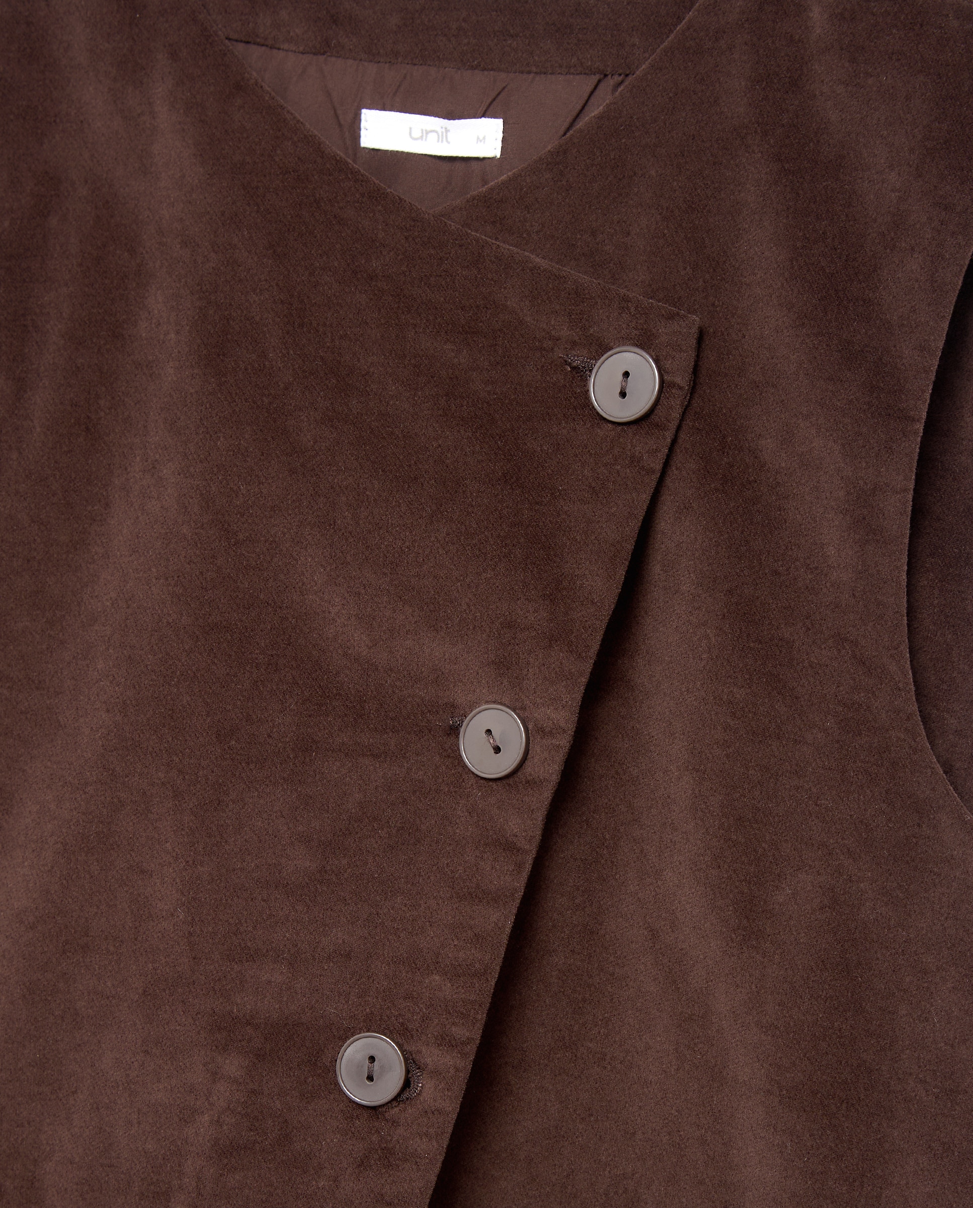 Chaleco de mujer velvet total look Chocolate-5