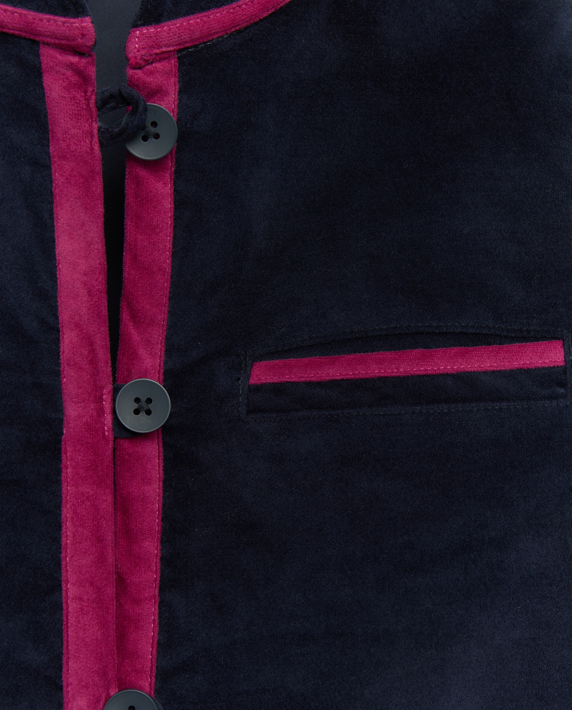 Chaqueta de mujer de pana total look Azul marino-5