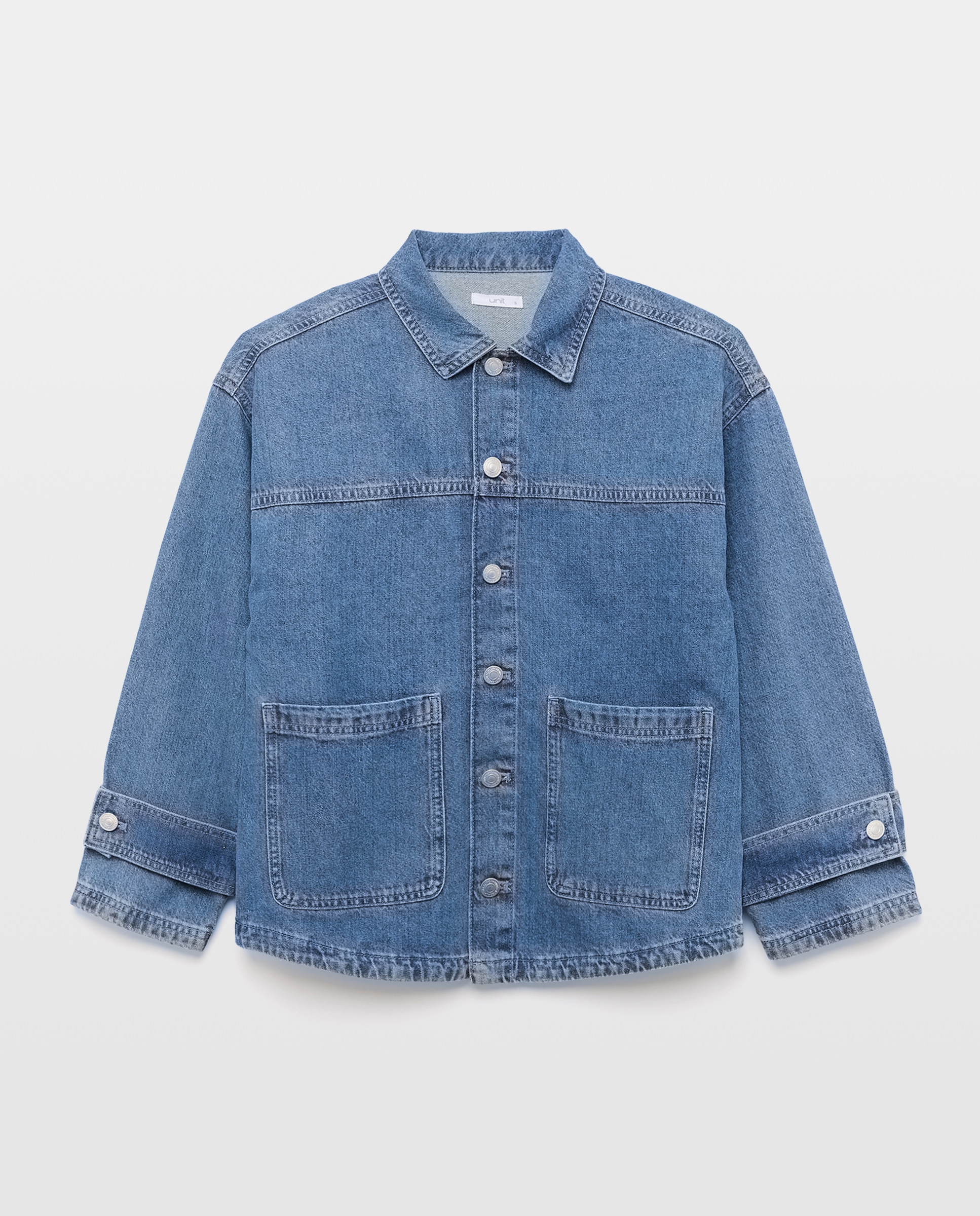 Chaqueta de mujer vaquera total look Azul pálido-4