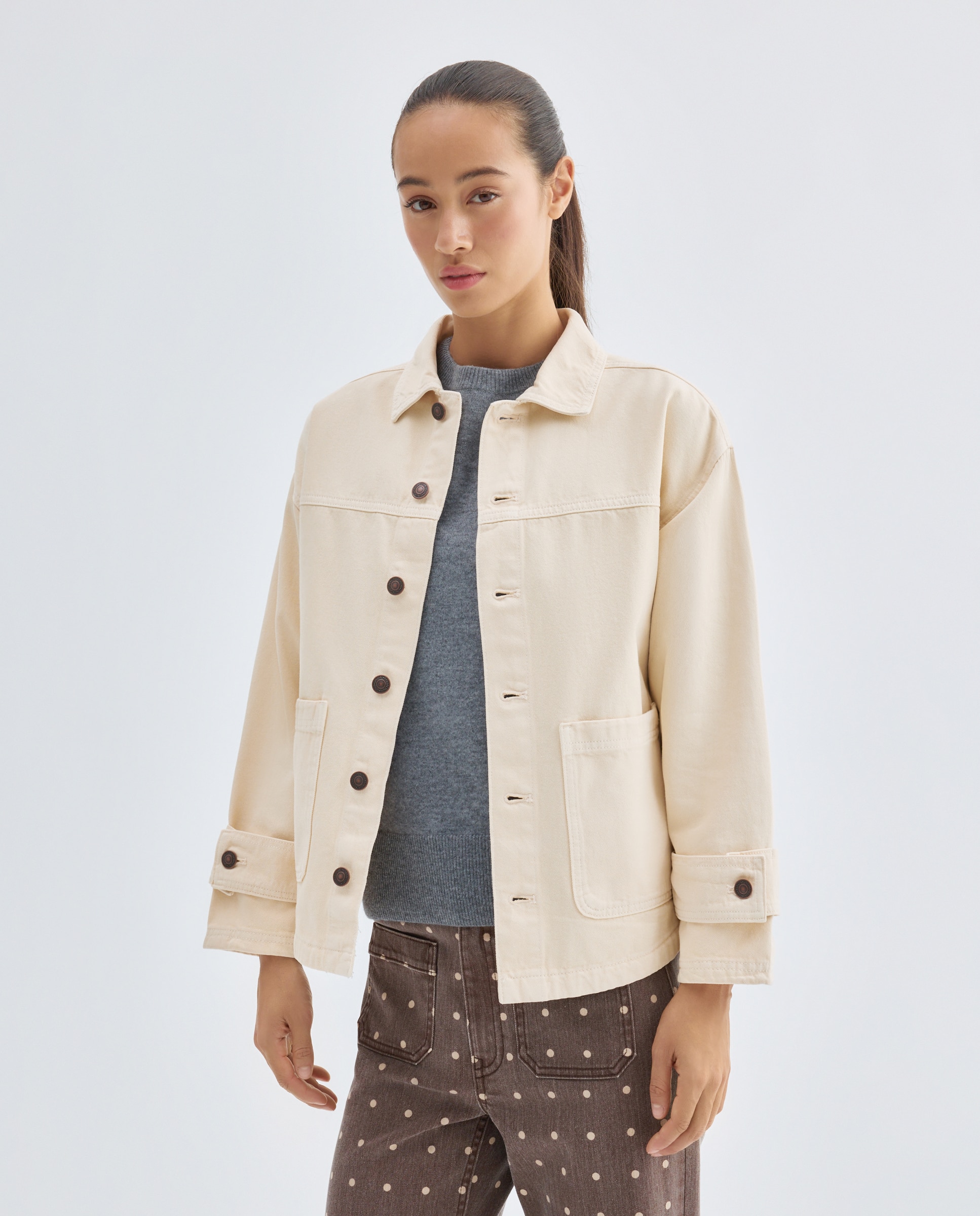 Imagen 0 de Chaqueta de mujer de algodón total look