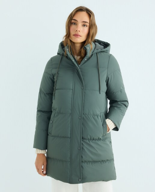 Imagen 0 de Parka de mujer acolchada y engomada