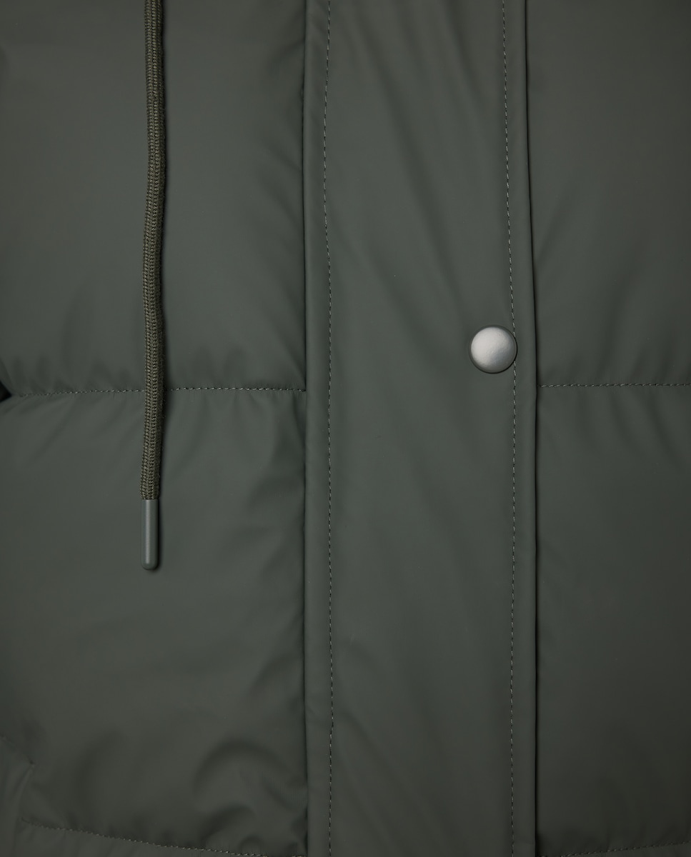 Parka de mujer acolchada y engomada 520 Kaki-6