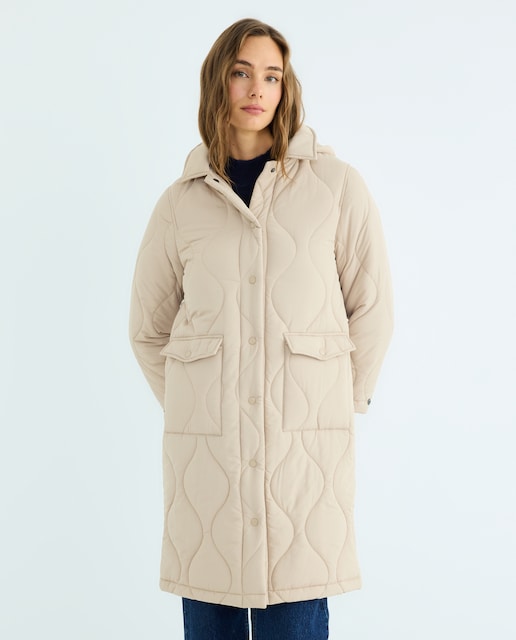 Imagen 0 de Parka larga de mujer acolchada con capucha