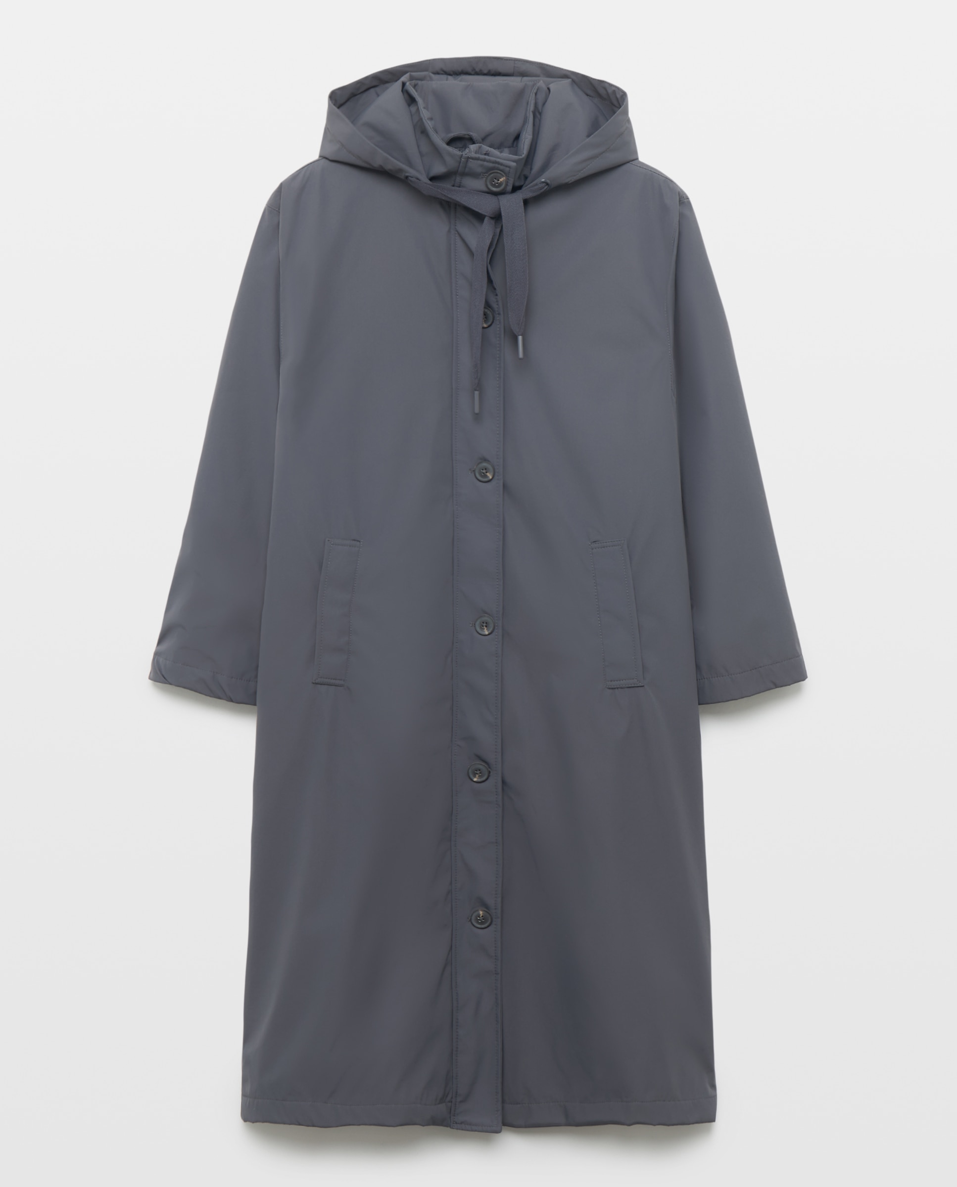 Parka nautica ligera de mujer con capucha 830 Antracita-4