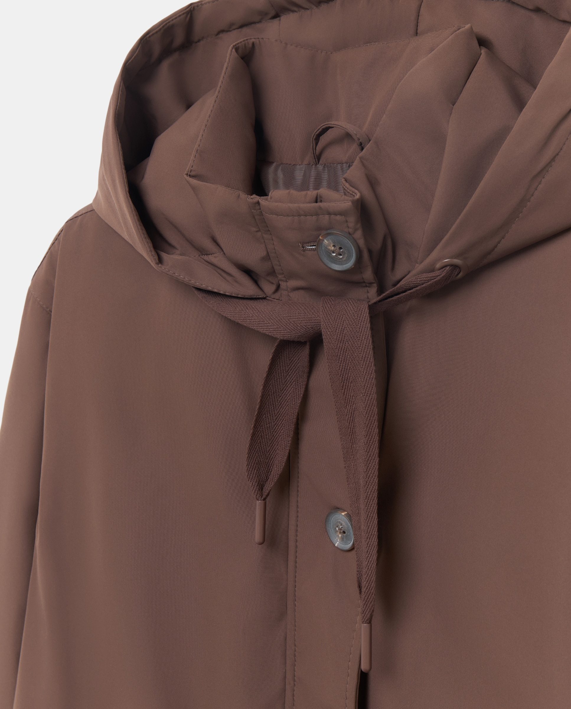 Parka nautica ligera de mujer con capucha Marrón-6