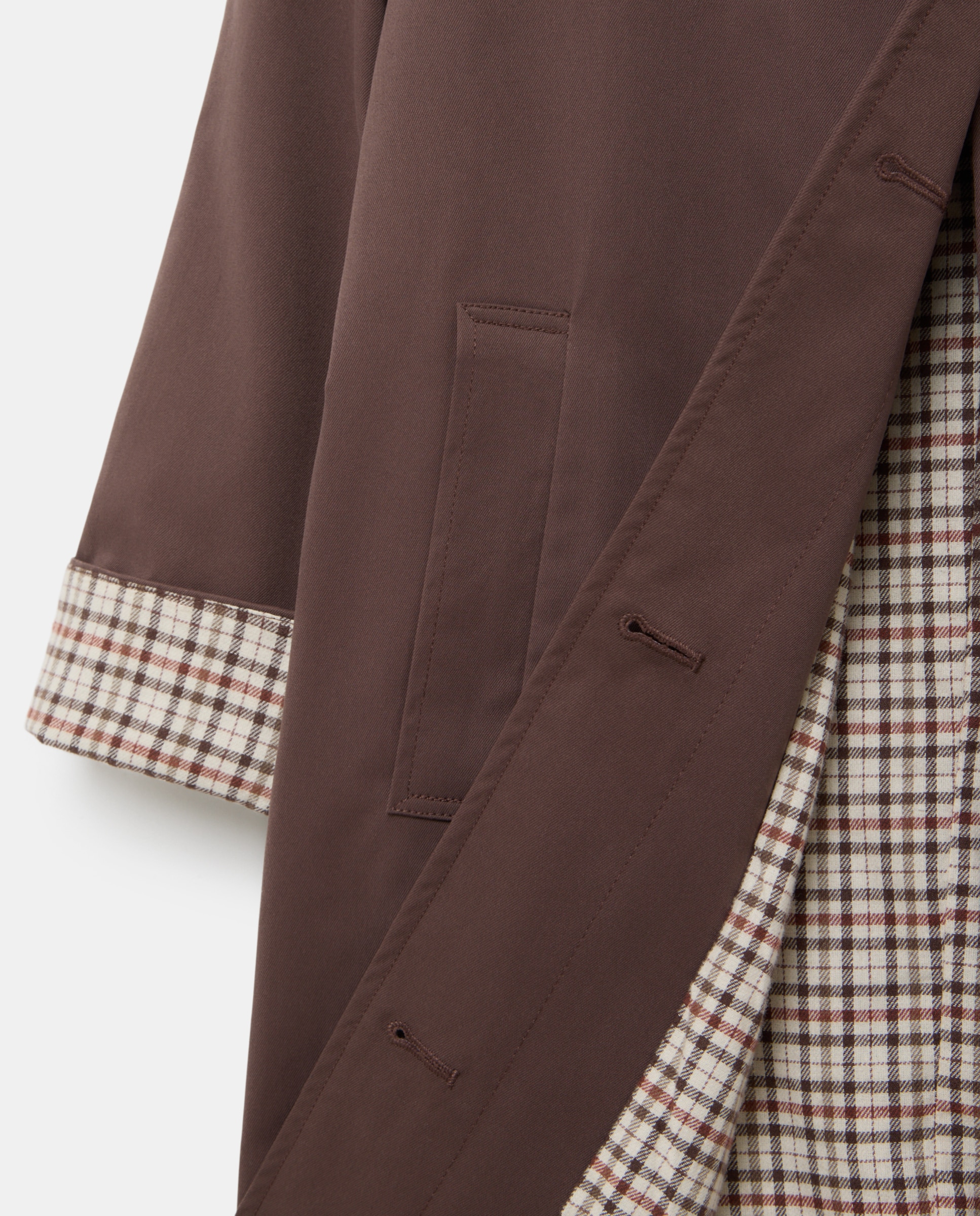 Gabardina larga de mujer Marrón-5