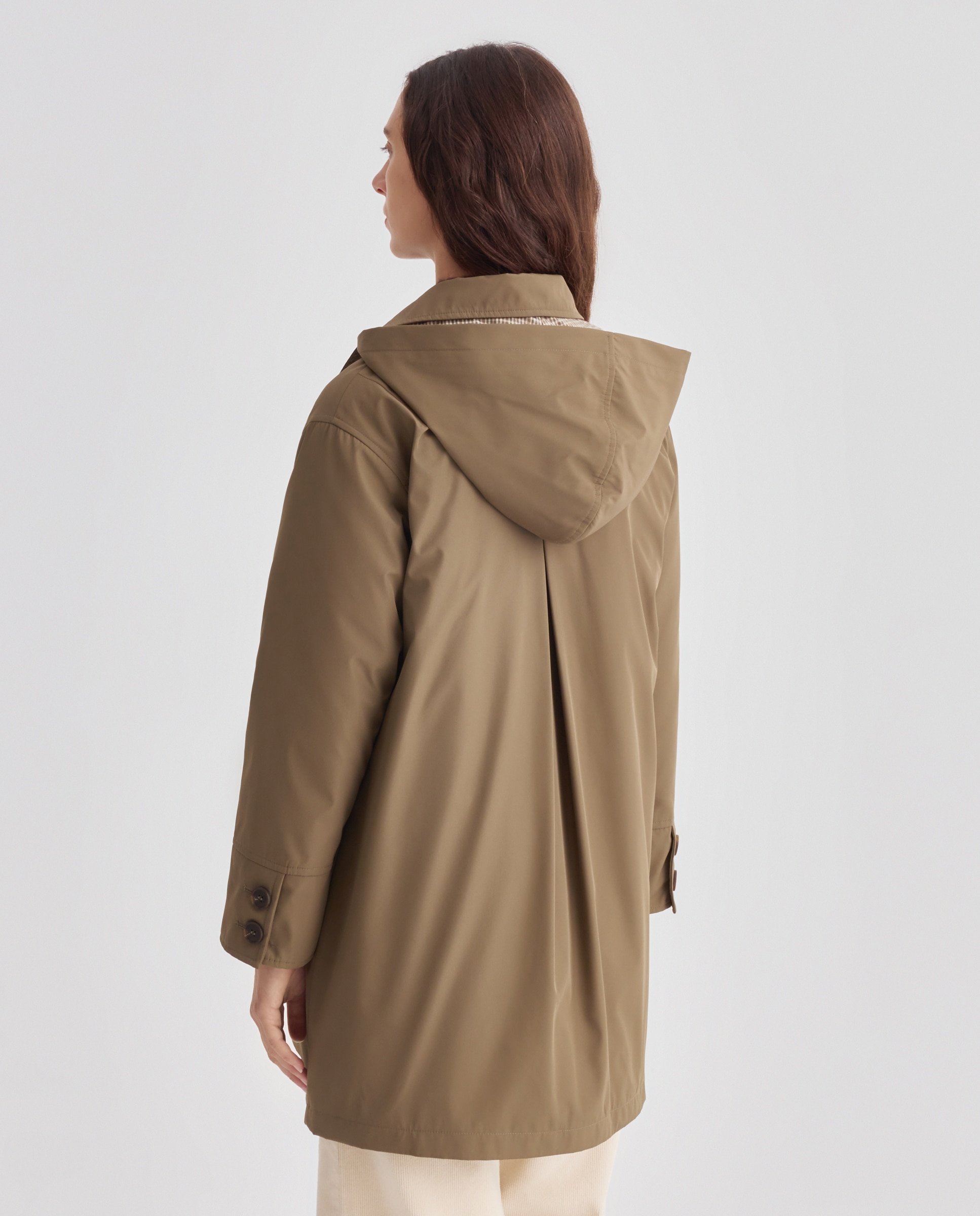Parka náutica de mujer acolchada con capucha Pistacho-3