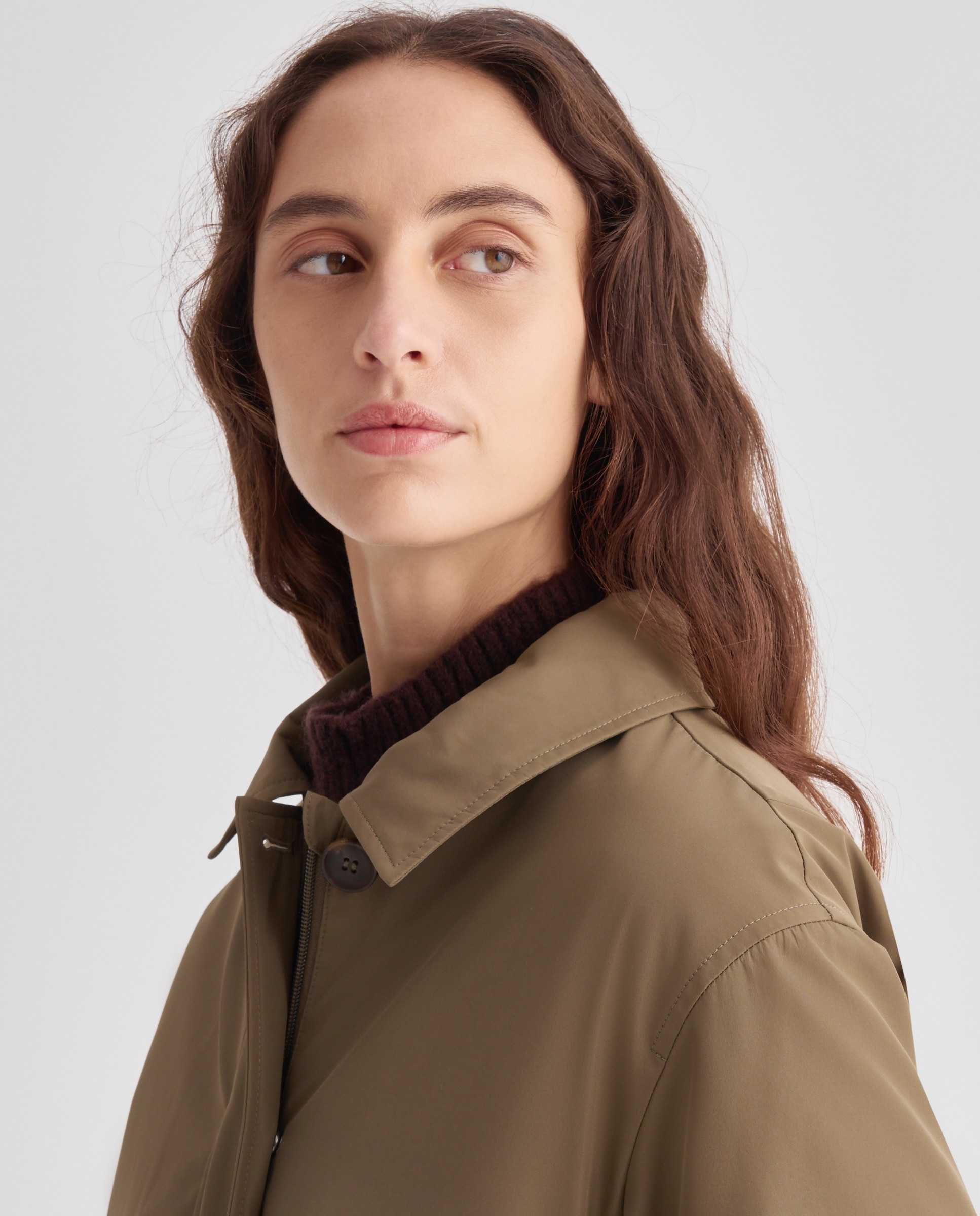 Parka náutica de mujer acolchada con capucha Pistacho-4