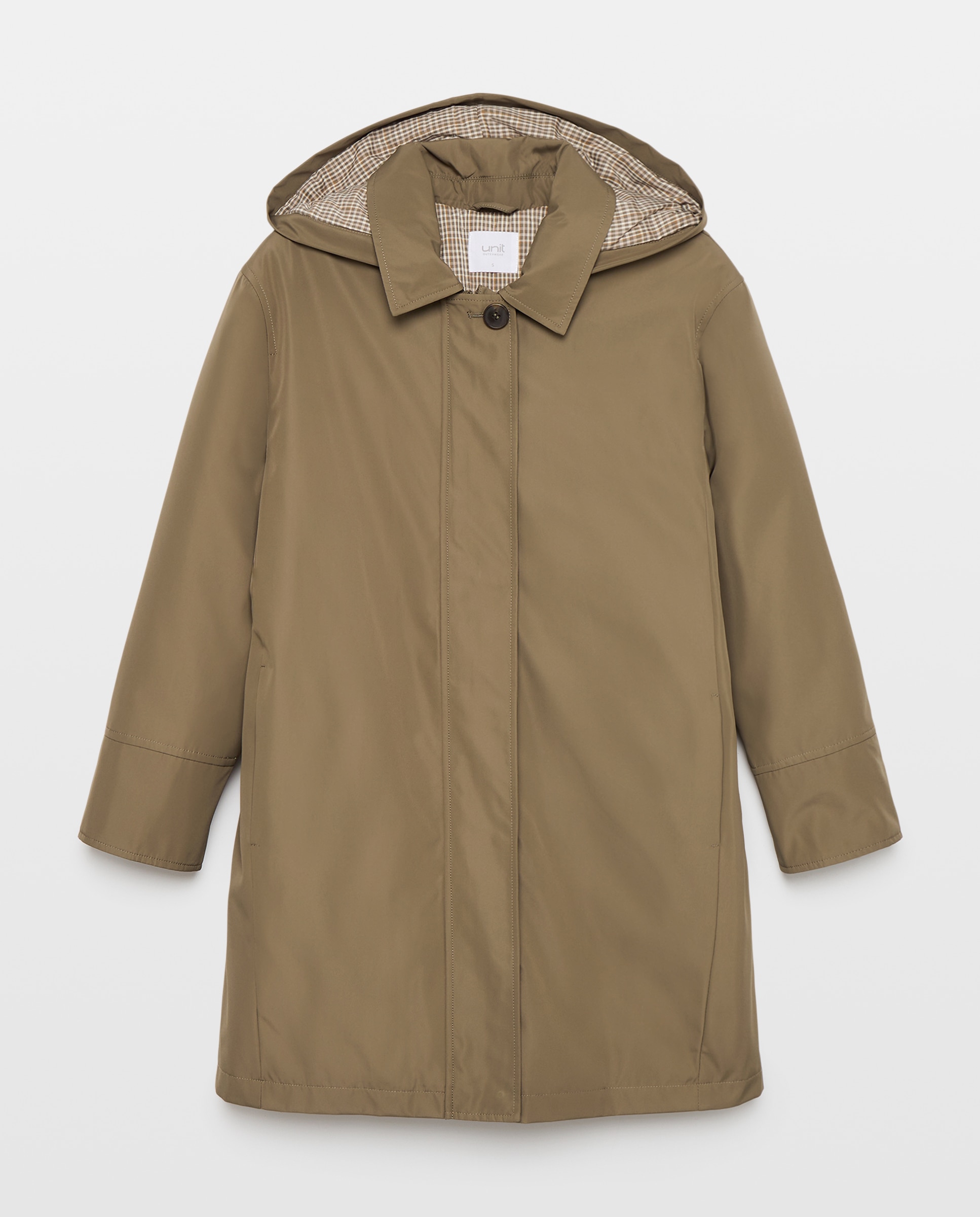 Parka náutica de mujer acolchada con capucha Pistacho-5