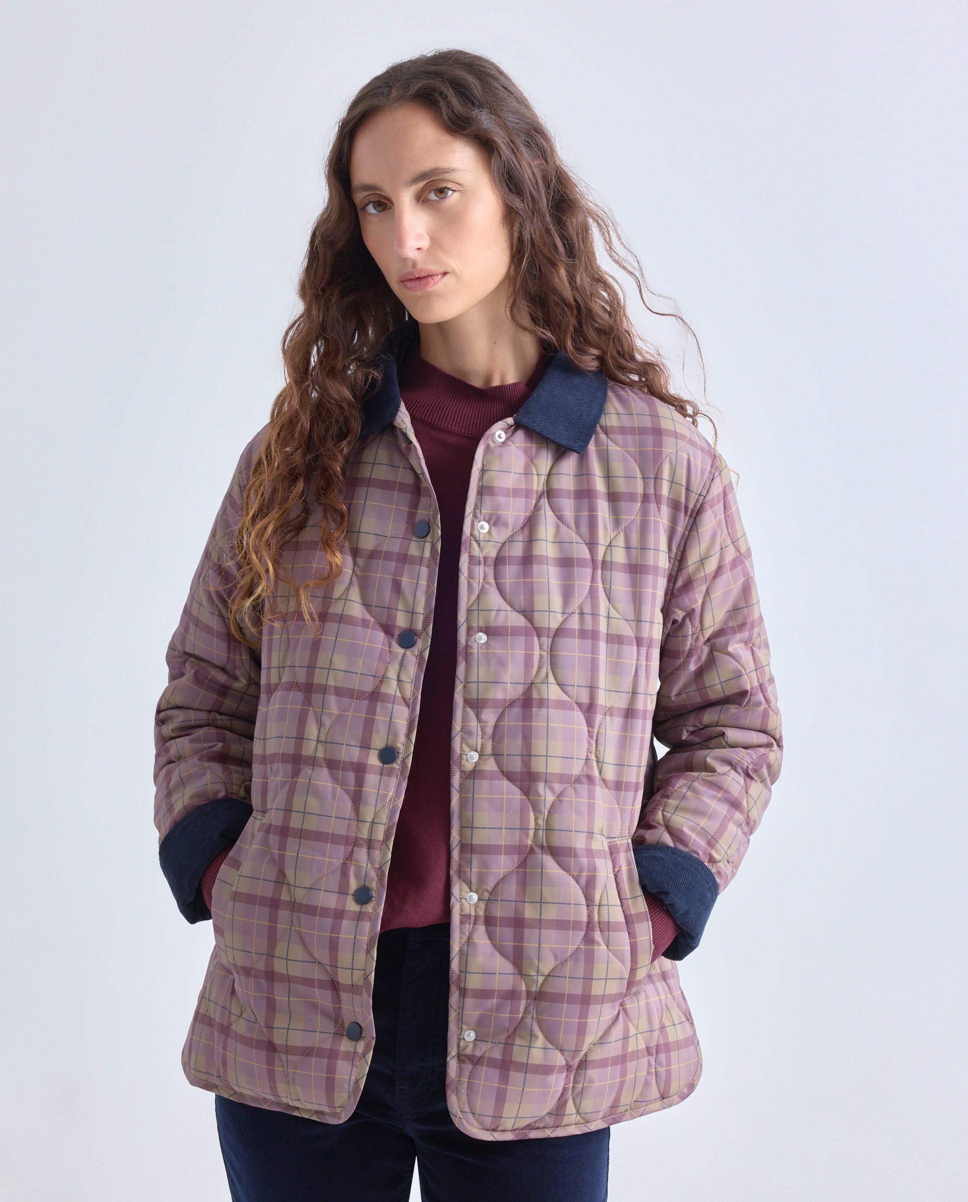 Imagen 0 de Chaqueta de mujer tipo Husky de cuadros